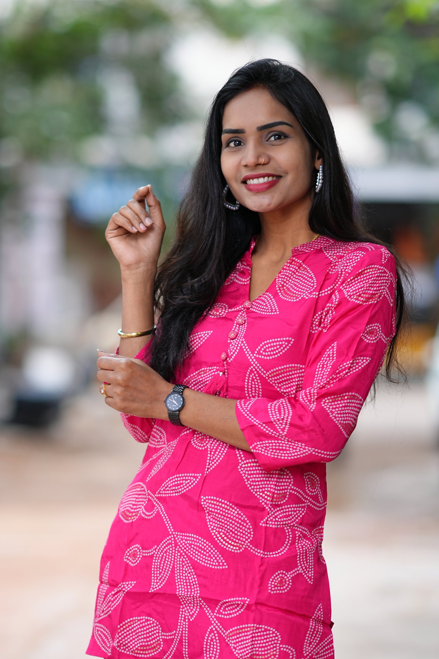 Pink Color Viscos Chinon Festive Wear Cordset