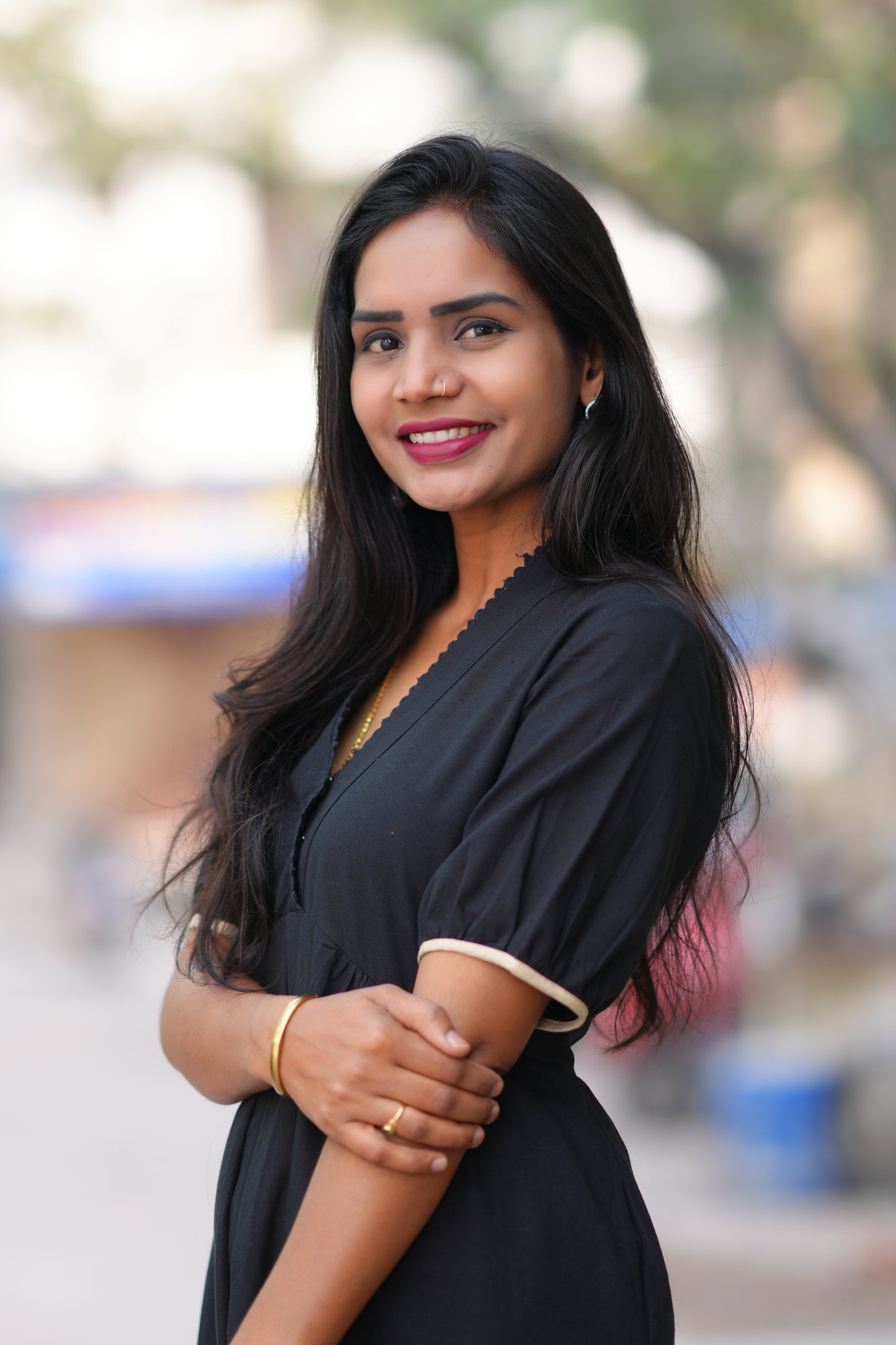 Black Color Jaipuri Cotton Frock With Embroidery Work