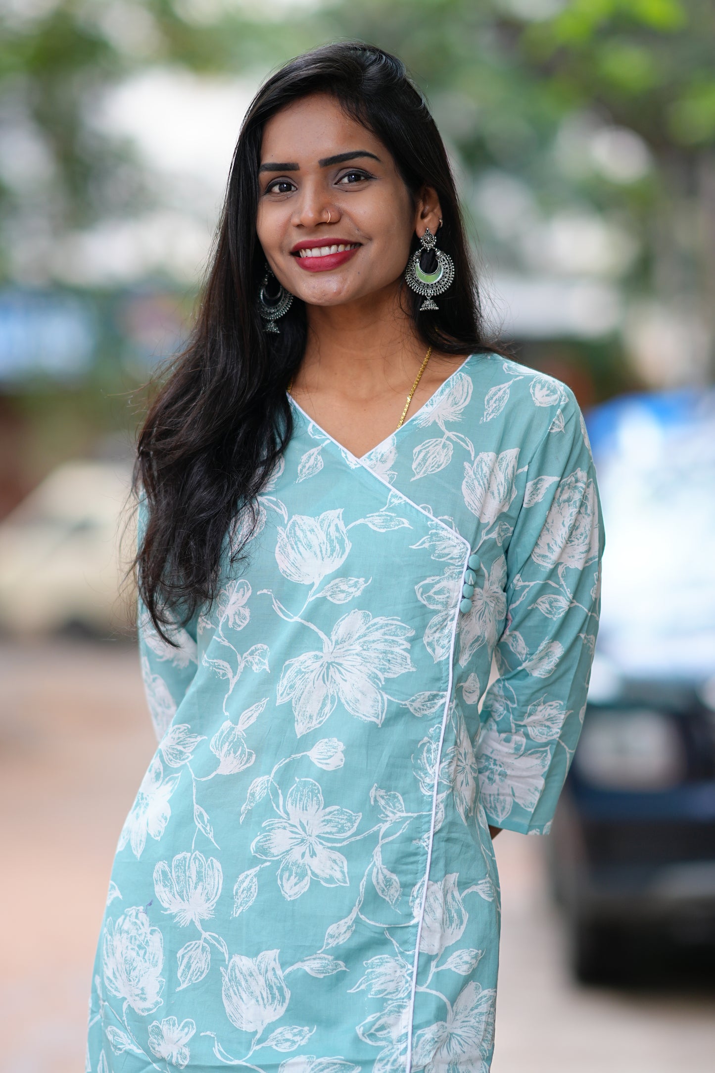 Light Green Jaipur Cotton Office Wear Cordset