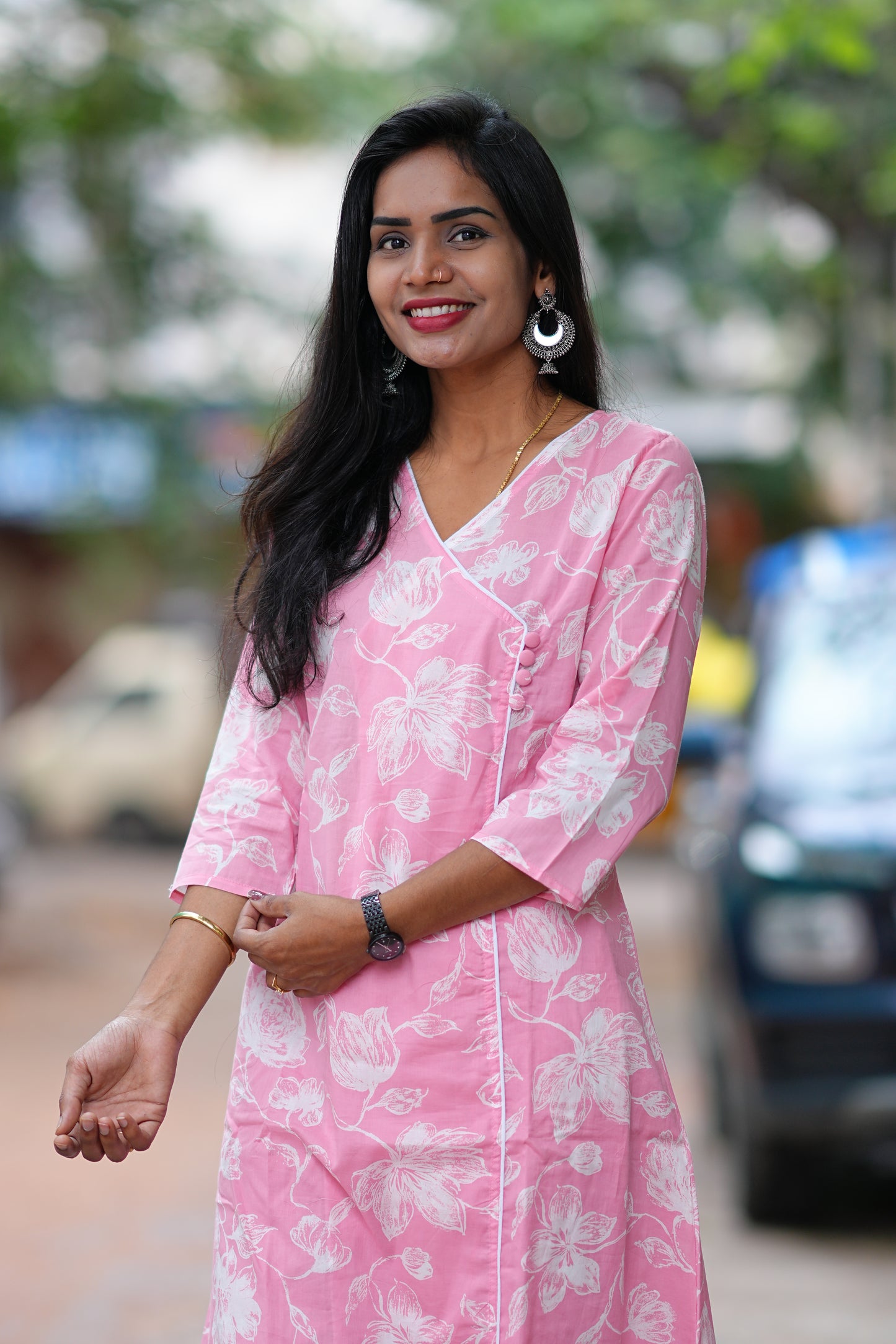 Pink Color Jaipur Cotton Office Wear Cordset