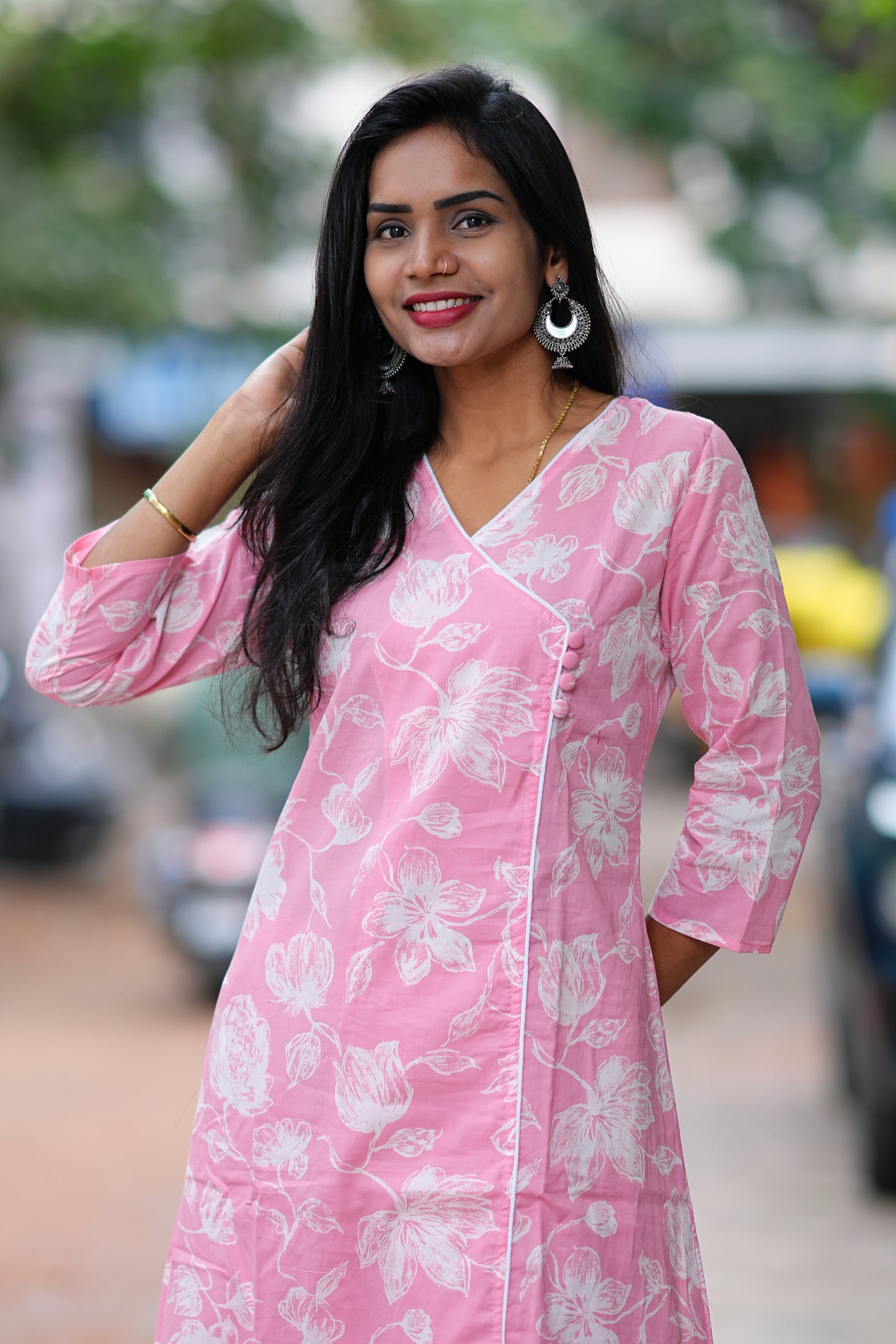 Pink Color Jaipur Cotton Office Wear Cordset