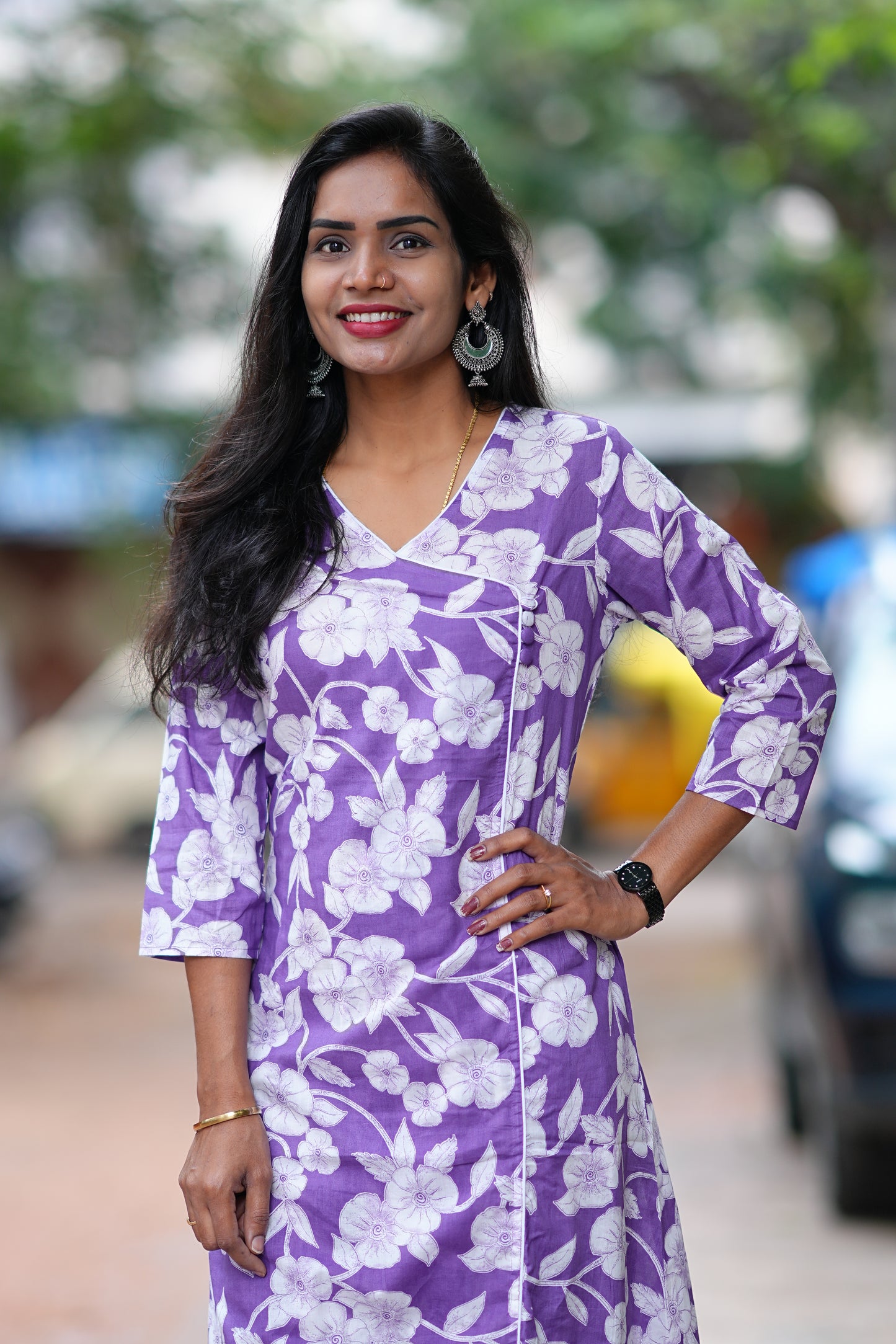 Puuple Color Jaipur Cotton Office Wear Cordset