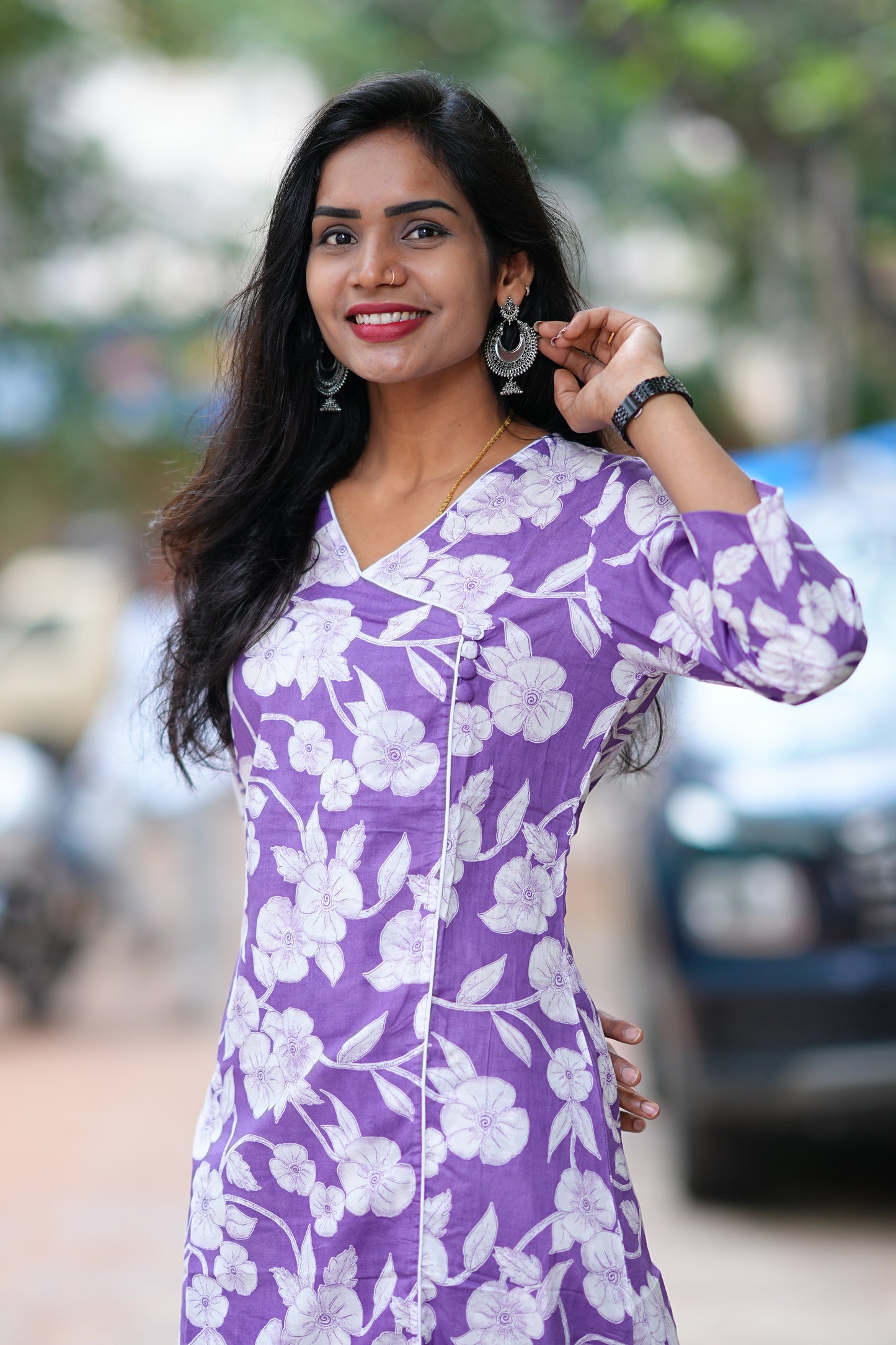 Puuple Color Jaipur Cotton Office Wear Cordset