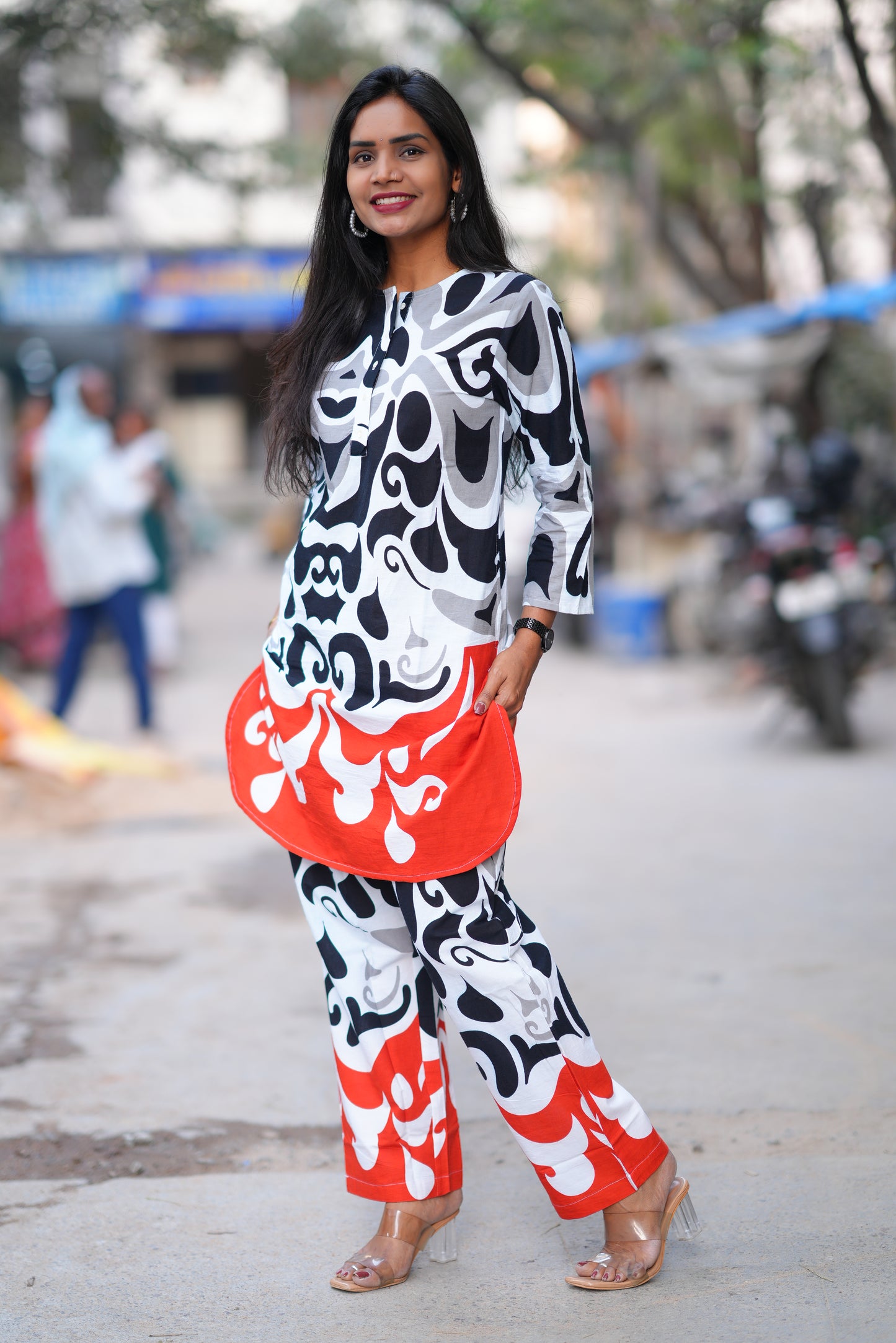 Zebra Style Jaipur Cotton Office Wear Cordset