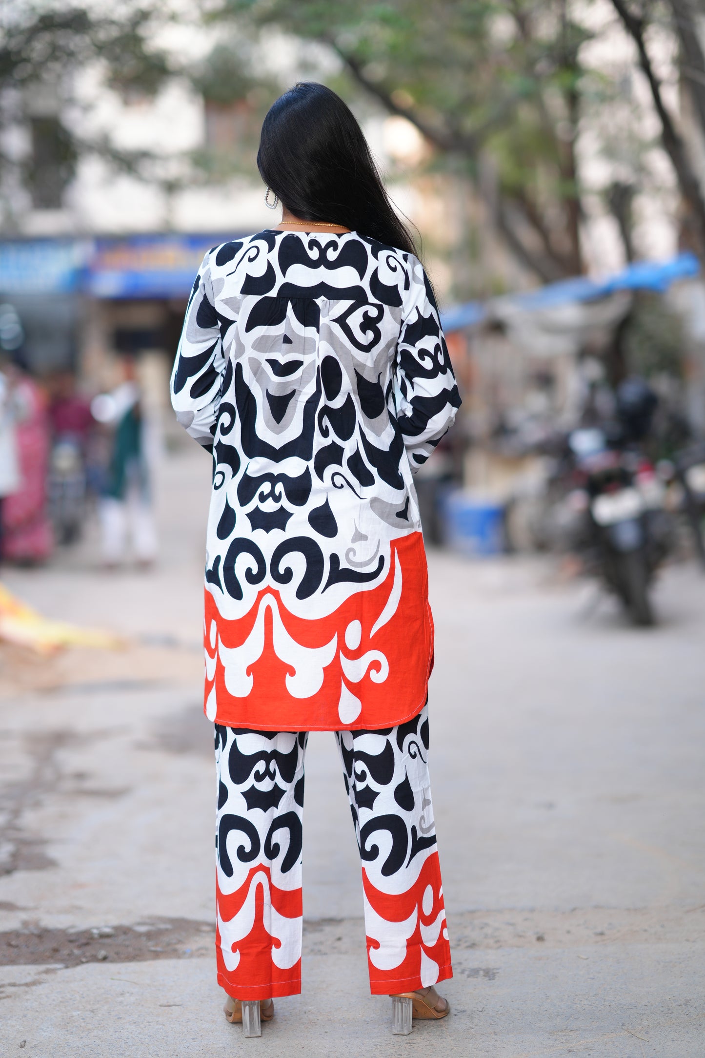 Zebra Style Jaipur Cotton Office Wear Cordset