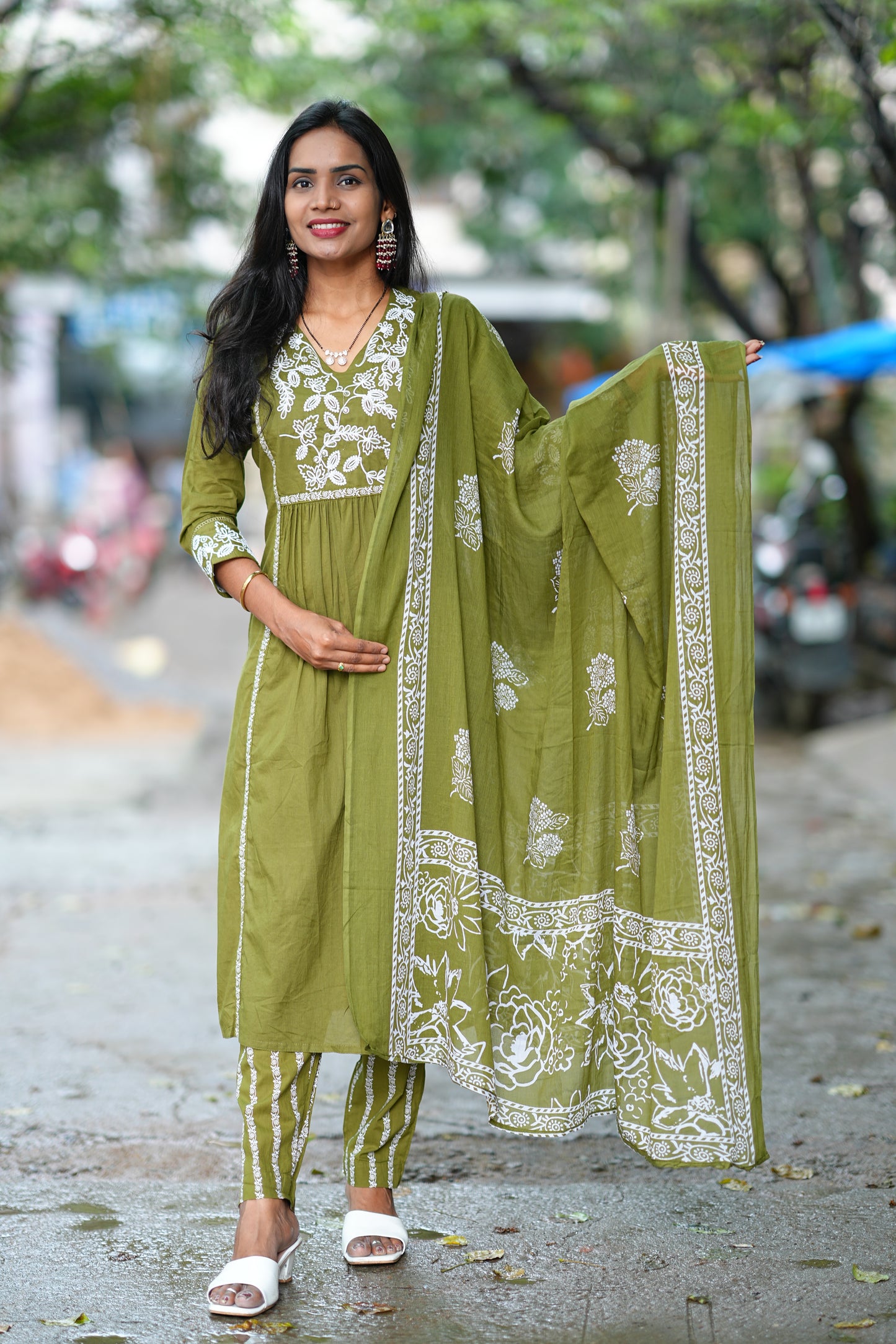 Mehndhi Green Exclusive Office Wear Collection in Jaipur Cotton