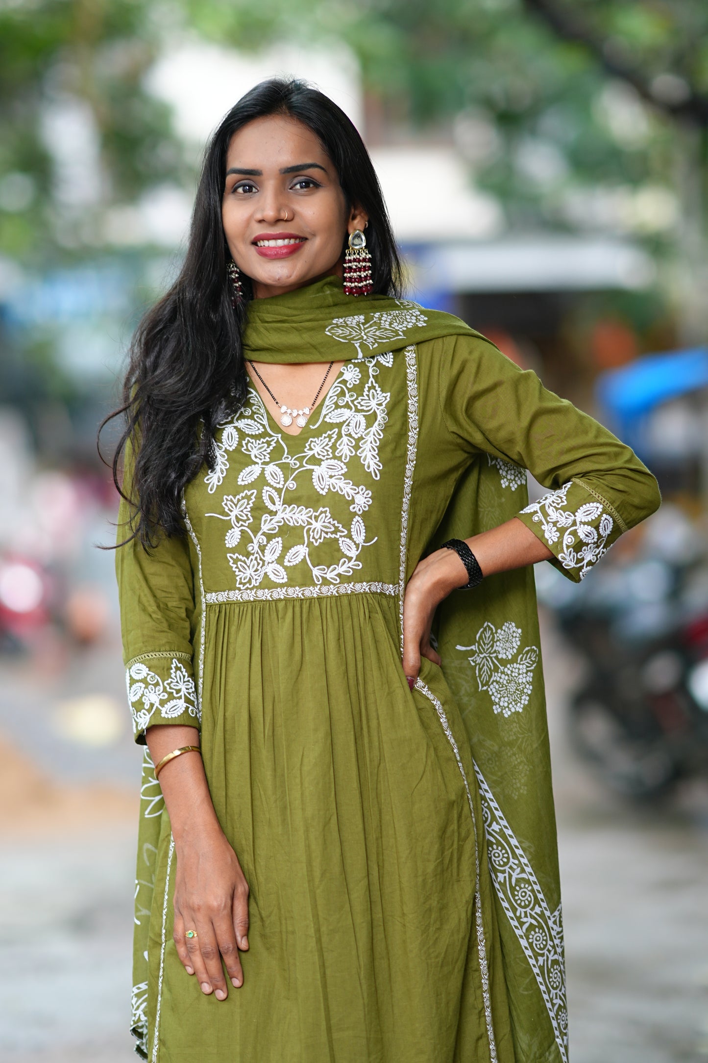 Mehndhi Green Exclusive Office Wear Collection in Jaipur Cotton