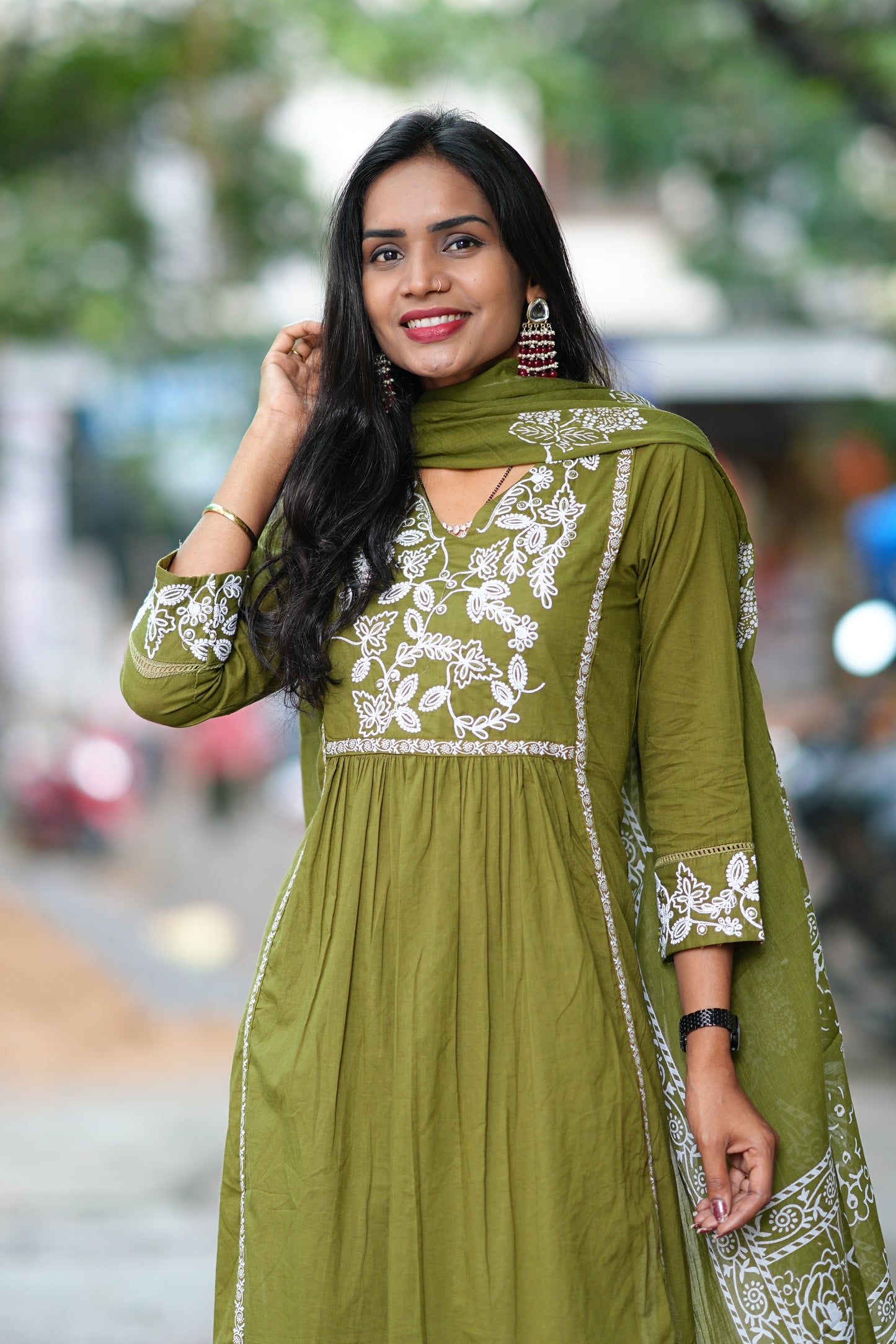 Mehndhi Green Exclusive Office Wear Collection in Jaipur Cotton
