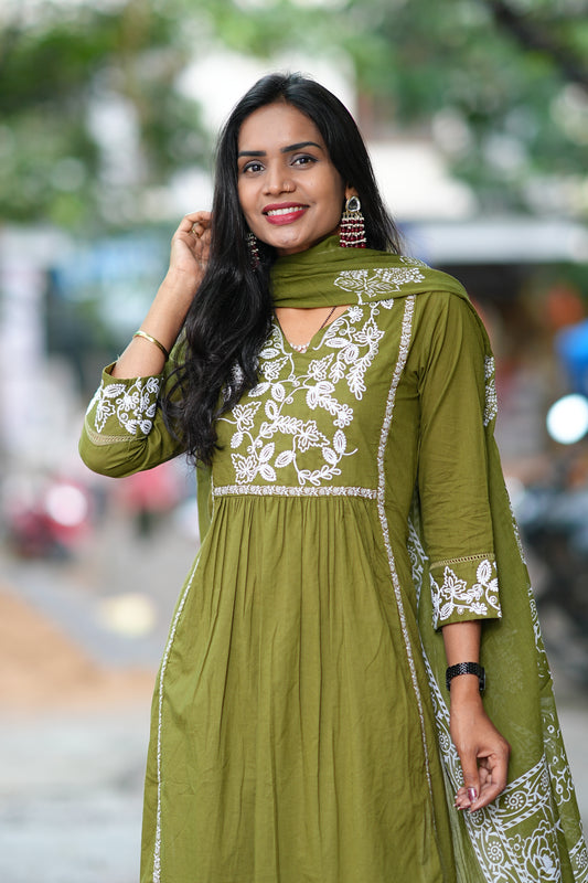 Mehndhi Green Exclusive Office Wear Collection in Jaipur Cotton