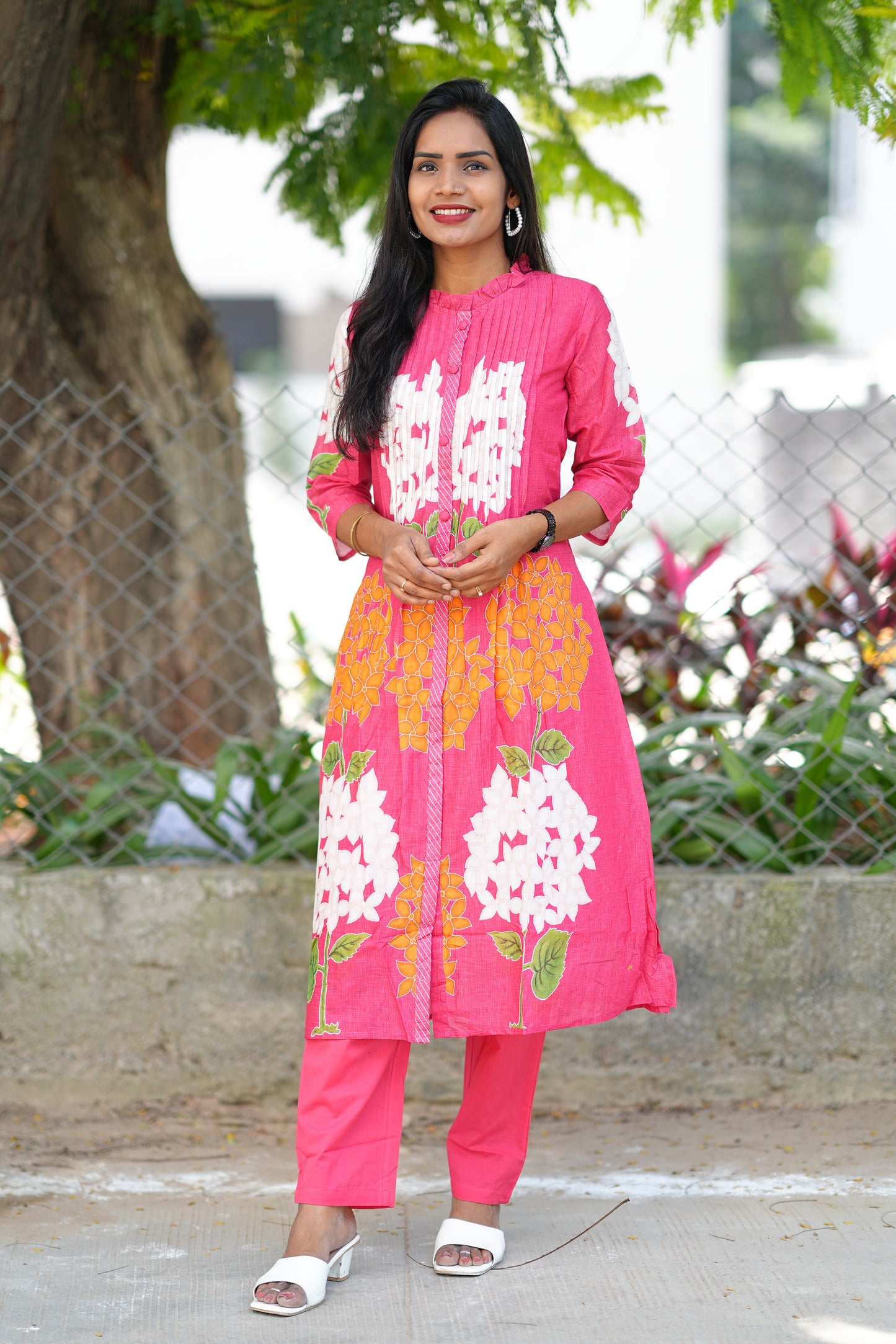 Pure Mul Cotton Desiner Wear Cordset With Lining