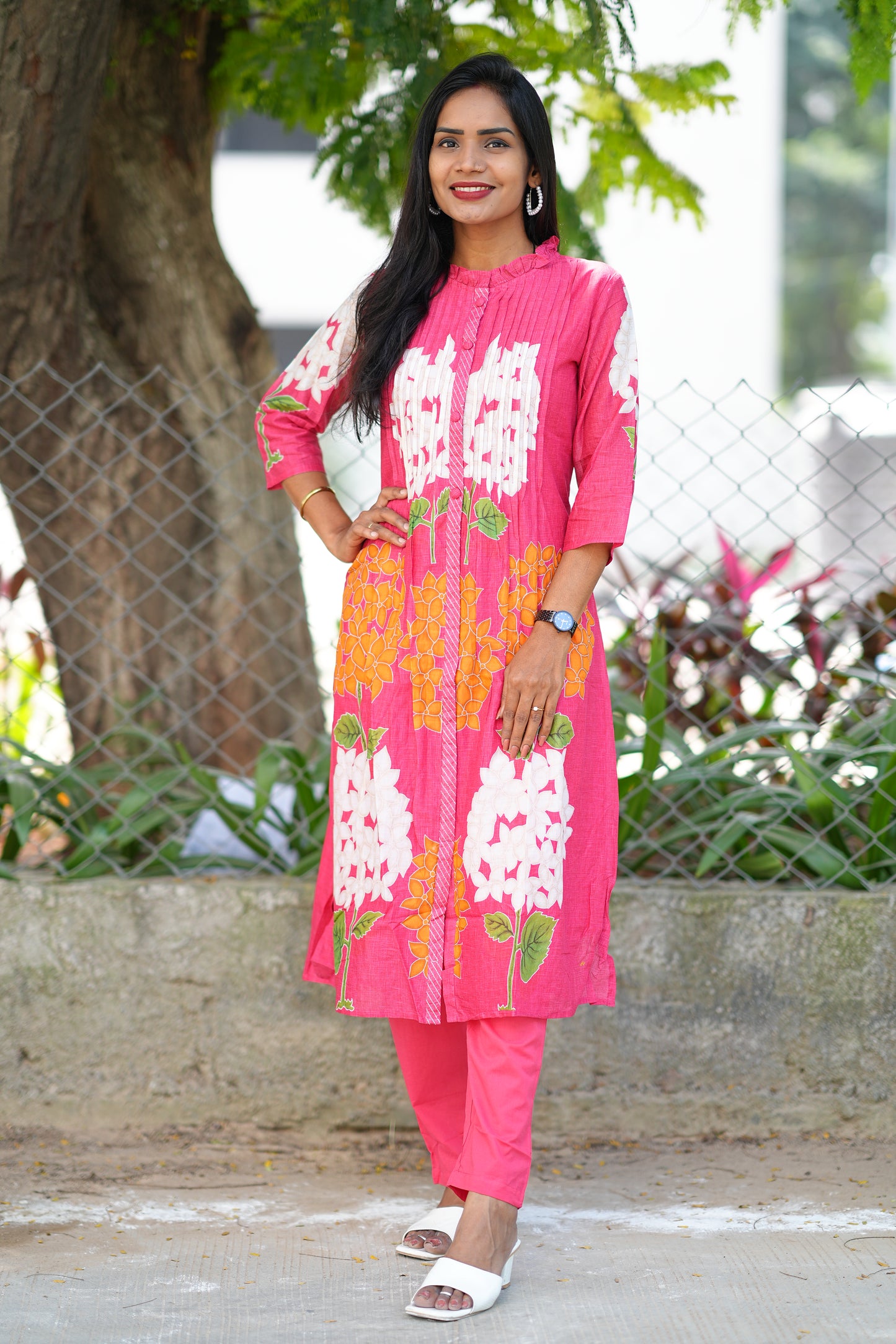 Pure Mul Cotton Desiner Wear Cordset With Lining