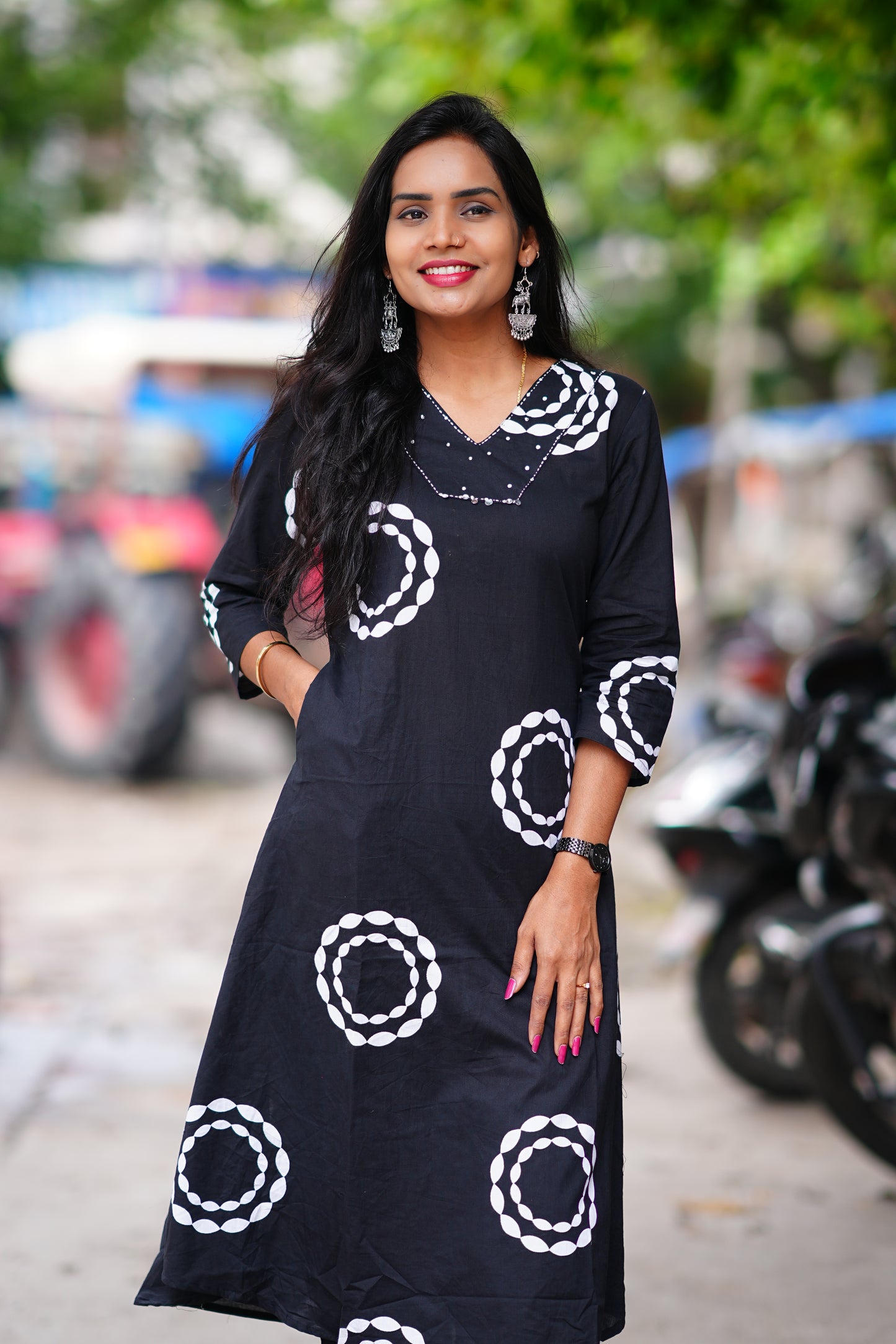 Beautiful Black Color Jaipur Cotton Office Wear Cord Set