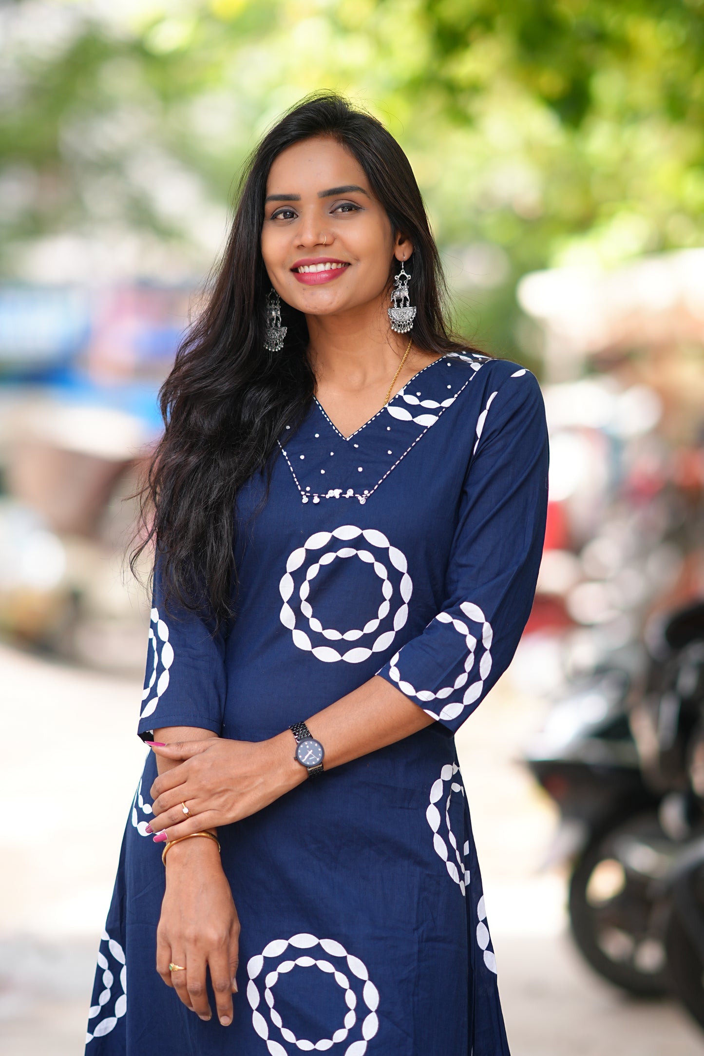Beautiful Blue Color Jaipur Cotton Office Wear Cord Set
