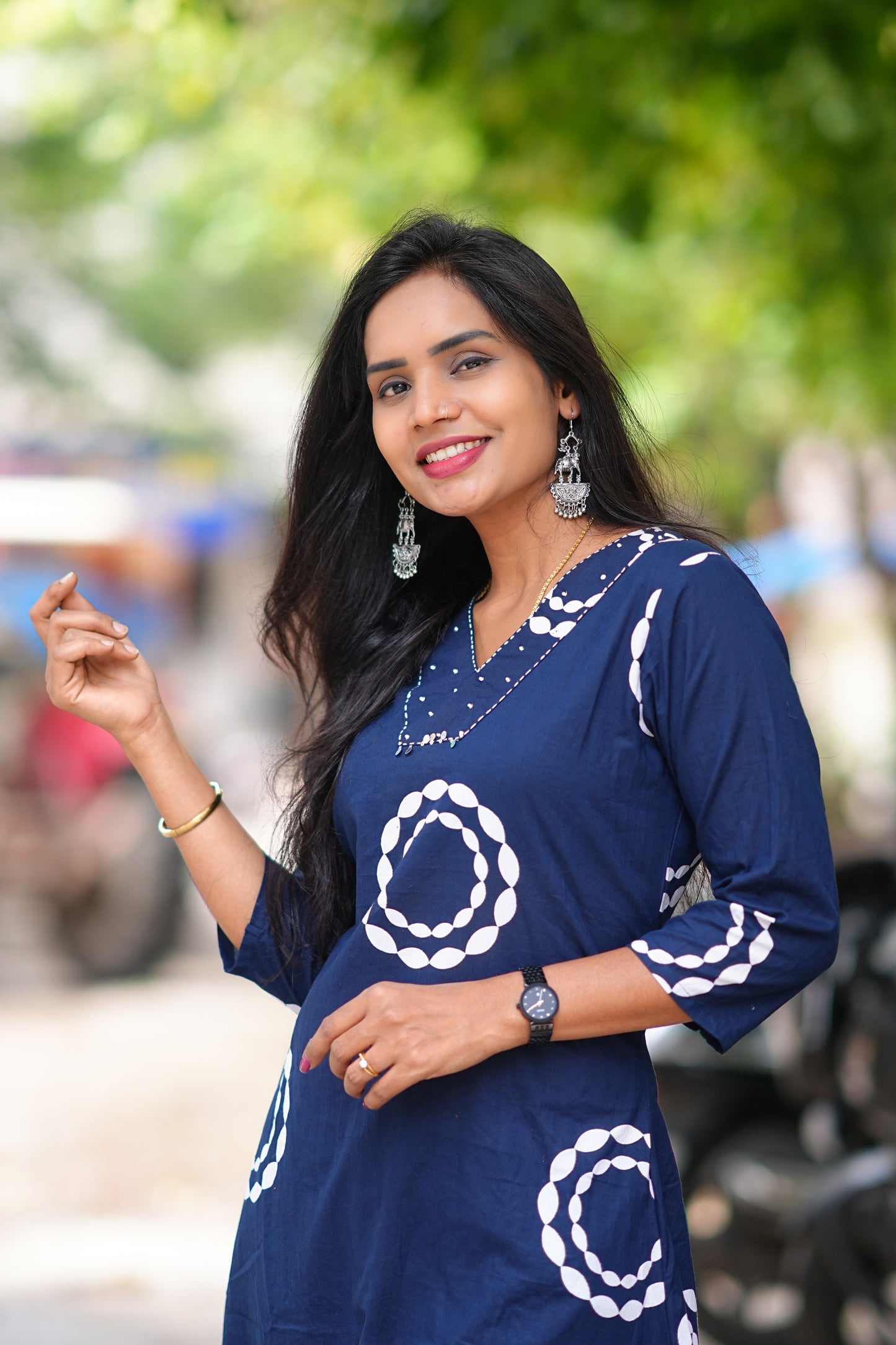 Beautiful Blue Color Jaipur Cotton Office Wear Cord Set