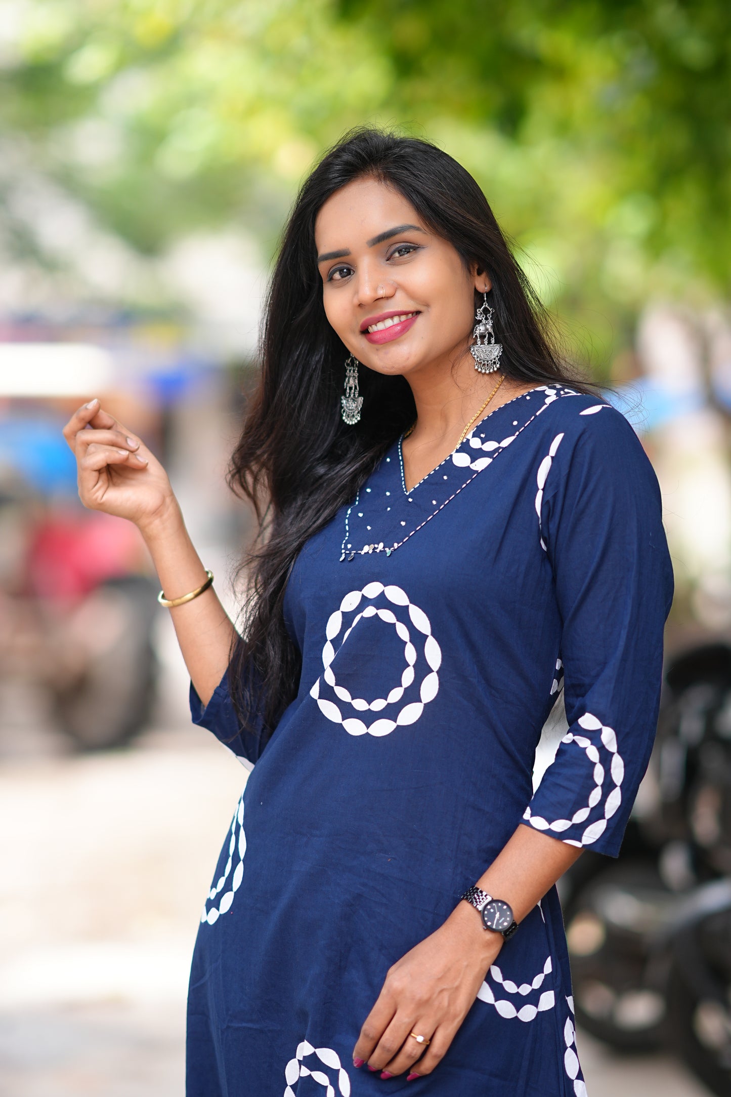 Beautiful Blue Color Jaipur Cotton Office Wear Cord Set