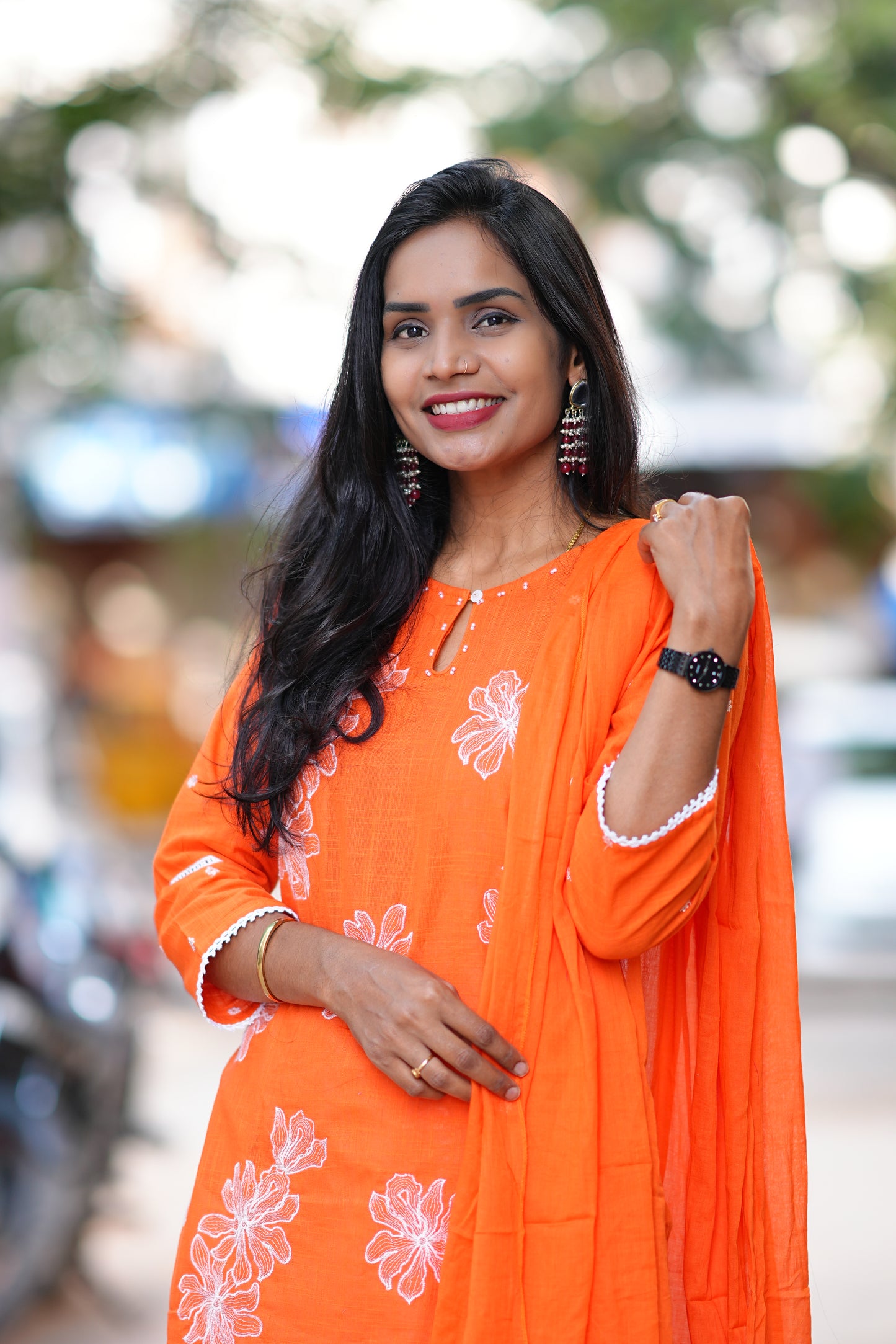 Pure Jaipur Slub Cotton 3 Piece set With Thread Embroidery Work and Complete Lining