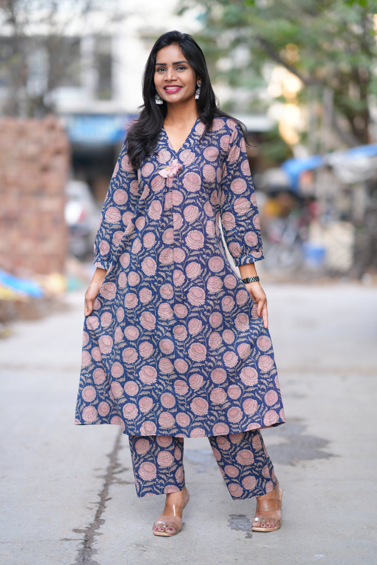 Jaipur Cotton Cordset With Booti Block Print