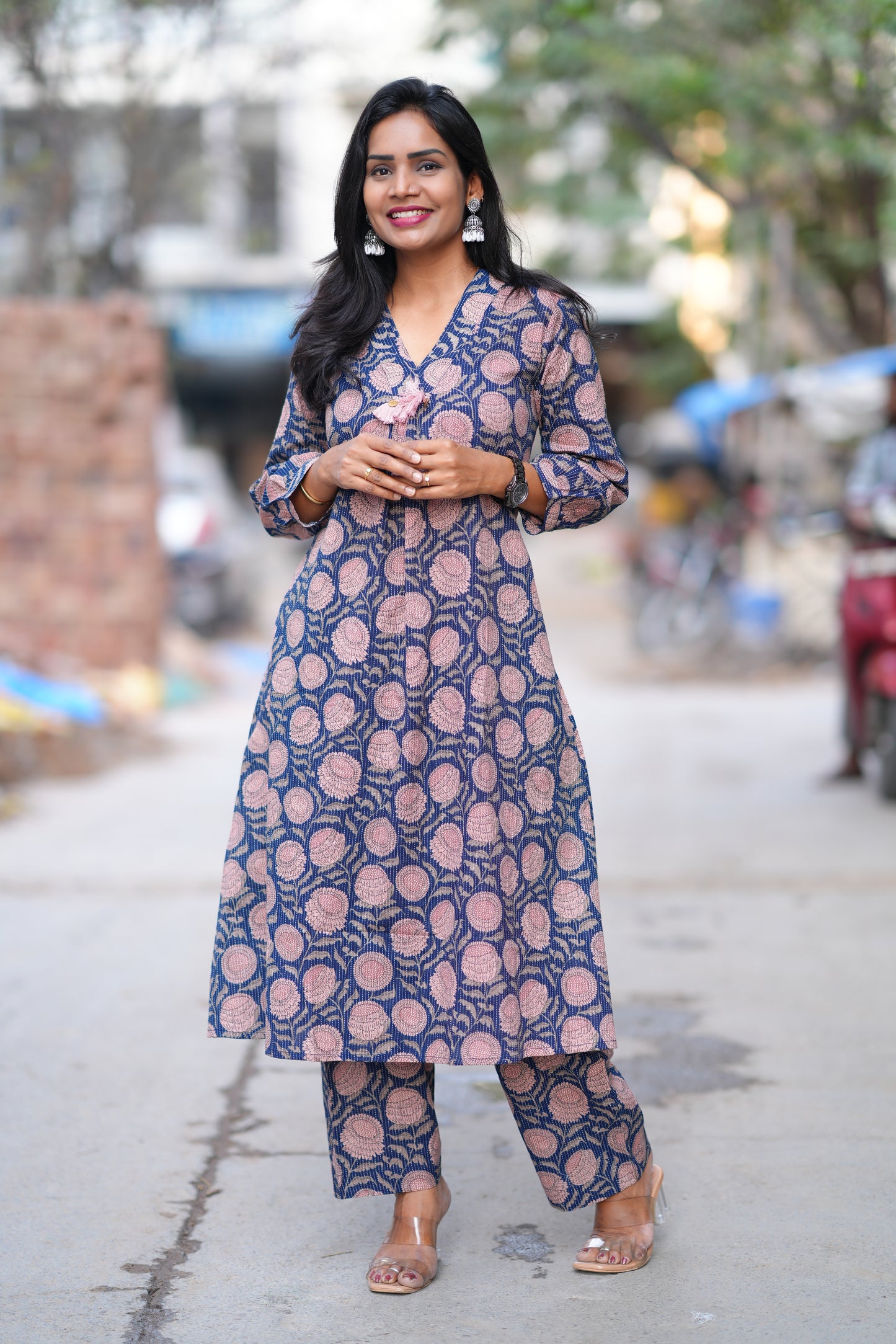 Jaipur Cotton Cordset With Booti Block Print