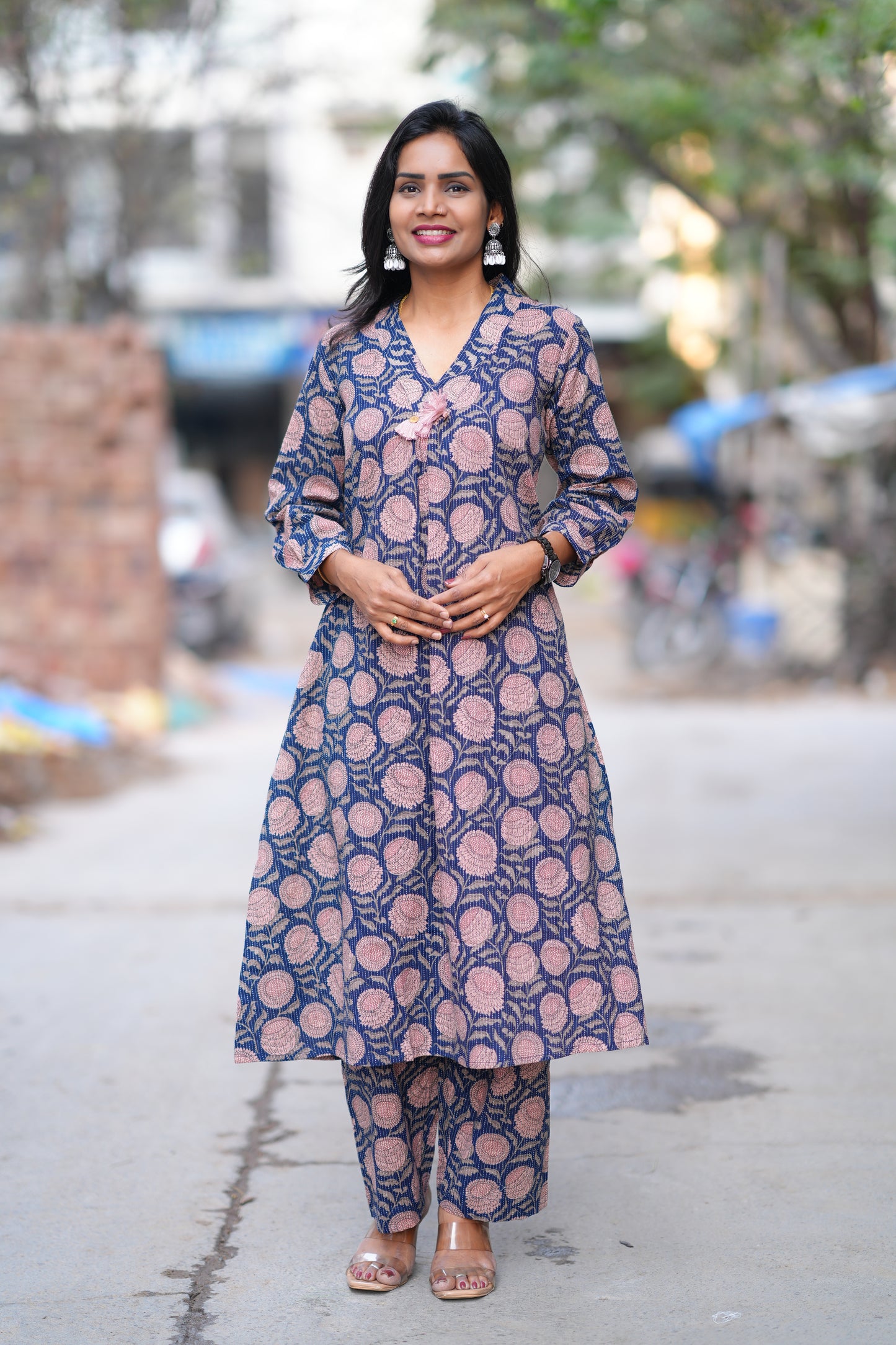 Jaipur Cotton Cordset With Booti Block Print