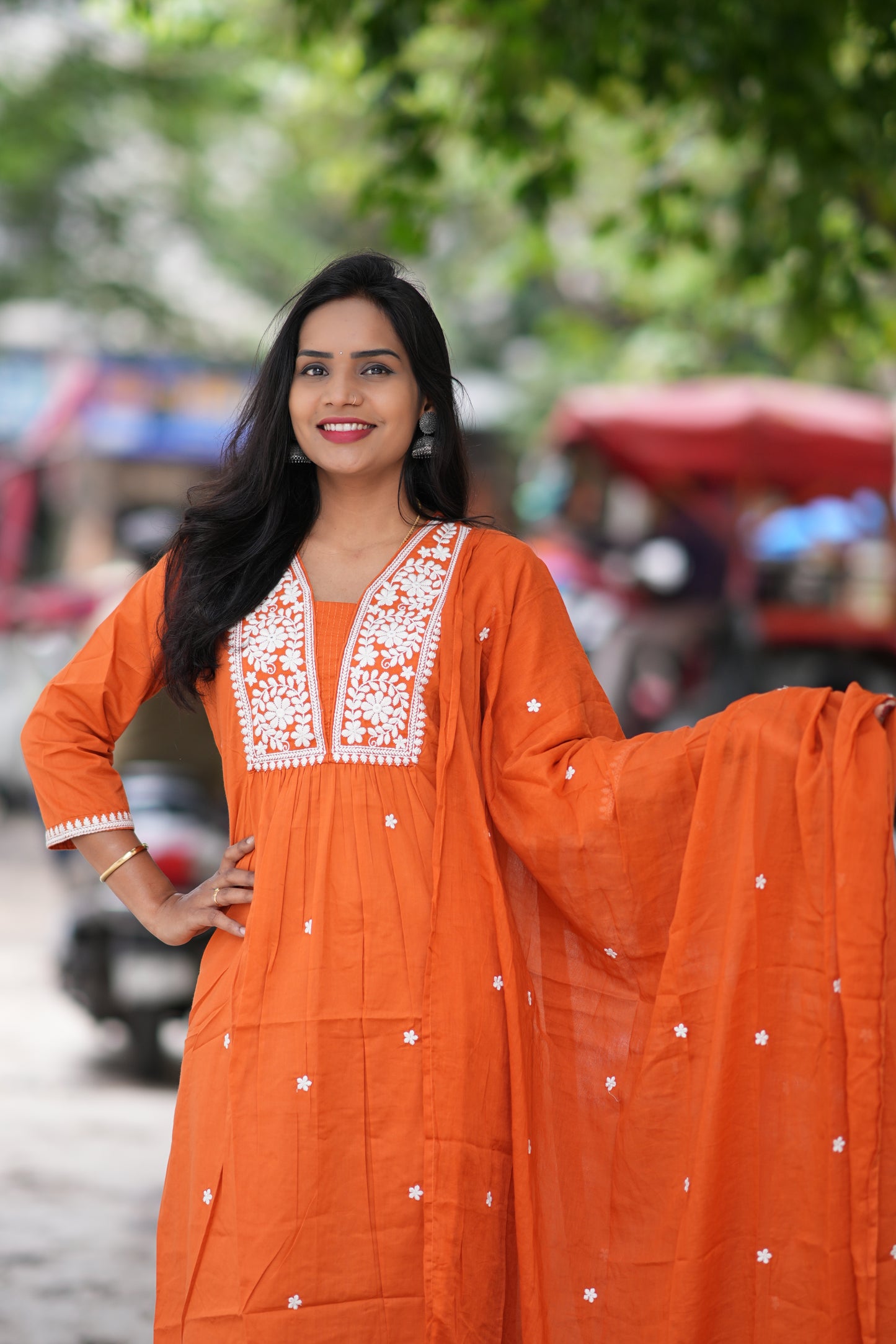 Jaipur Cotton Office Wear 3 Piece Set With thread Embroidary Work