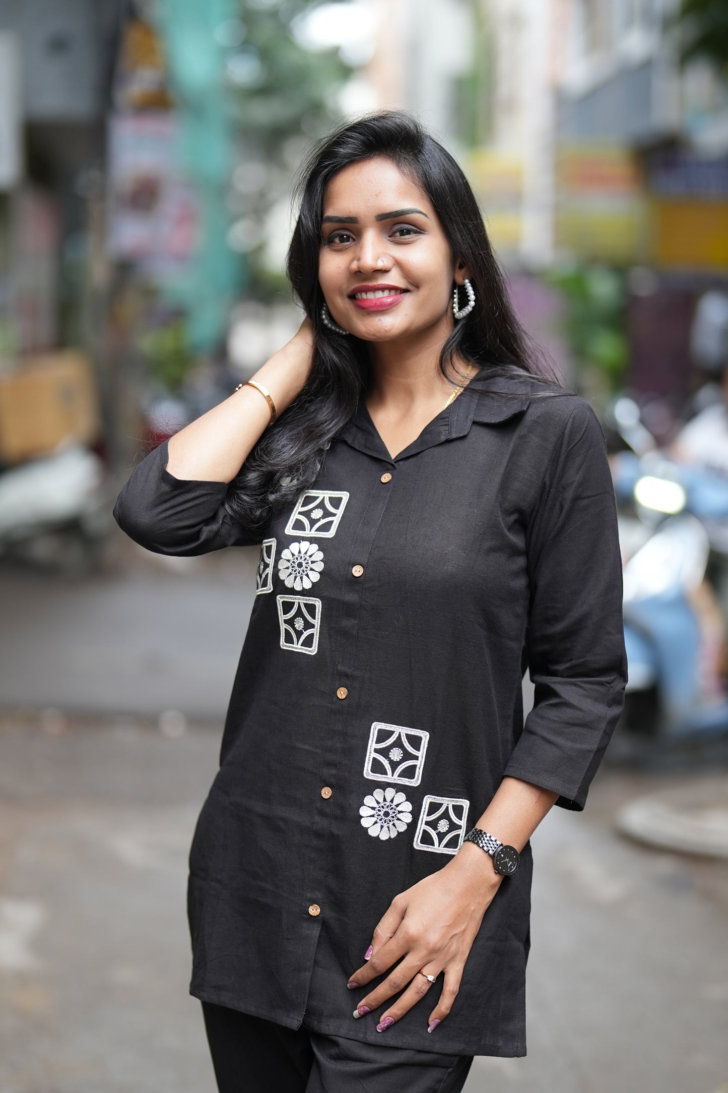 Black Color Cotton Flex Cord Set