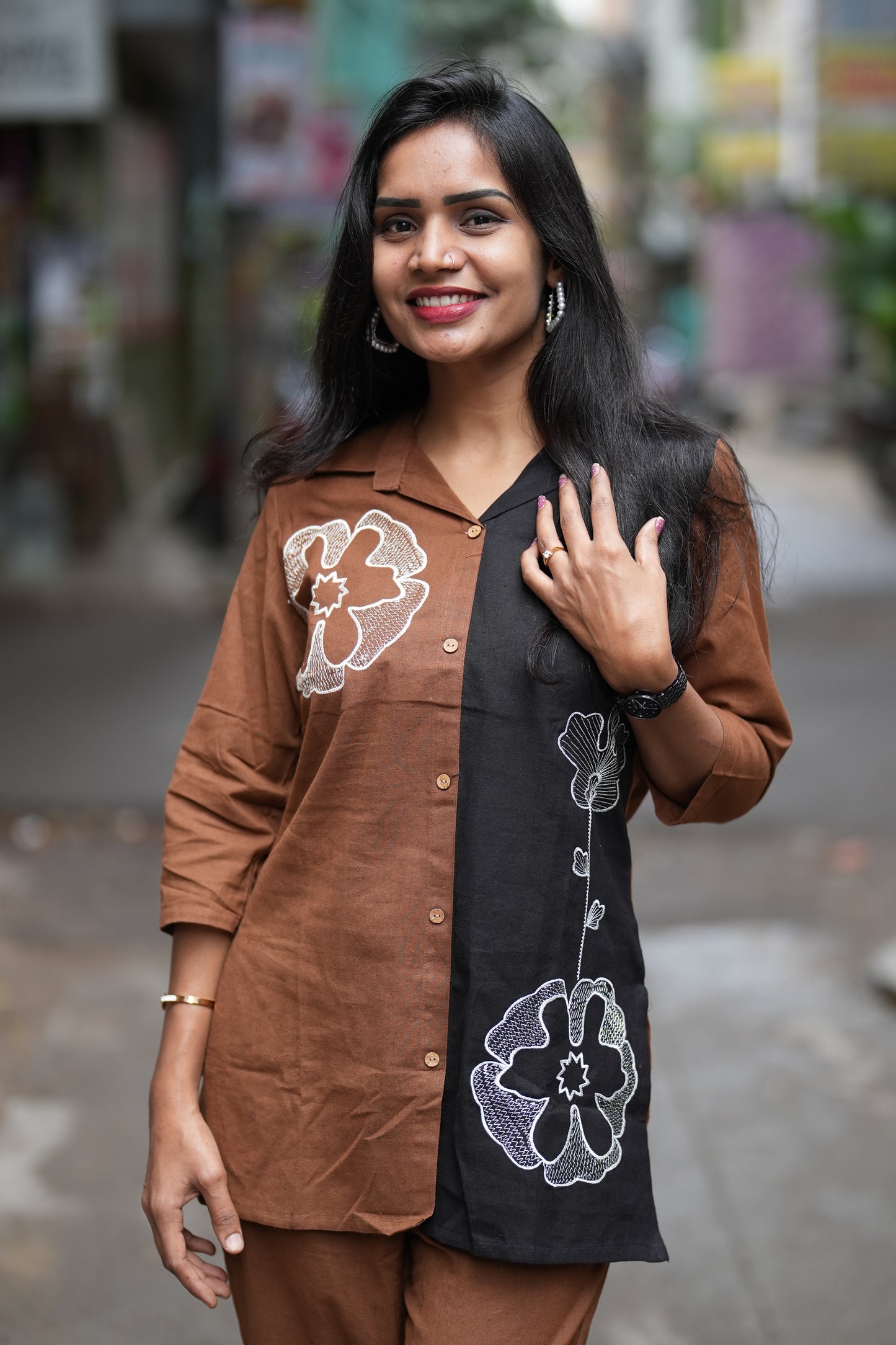 Brown Color Cotton Flex Cord Set