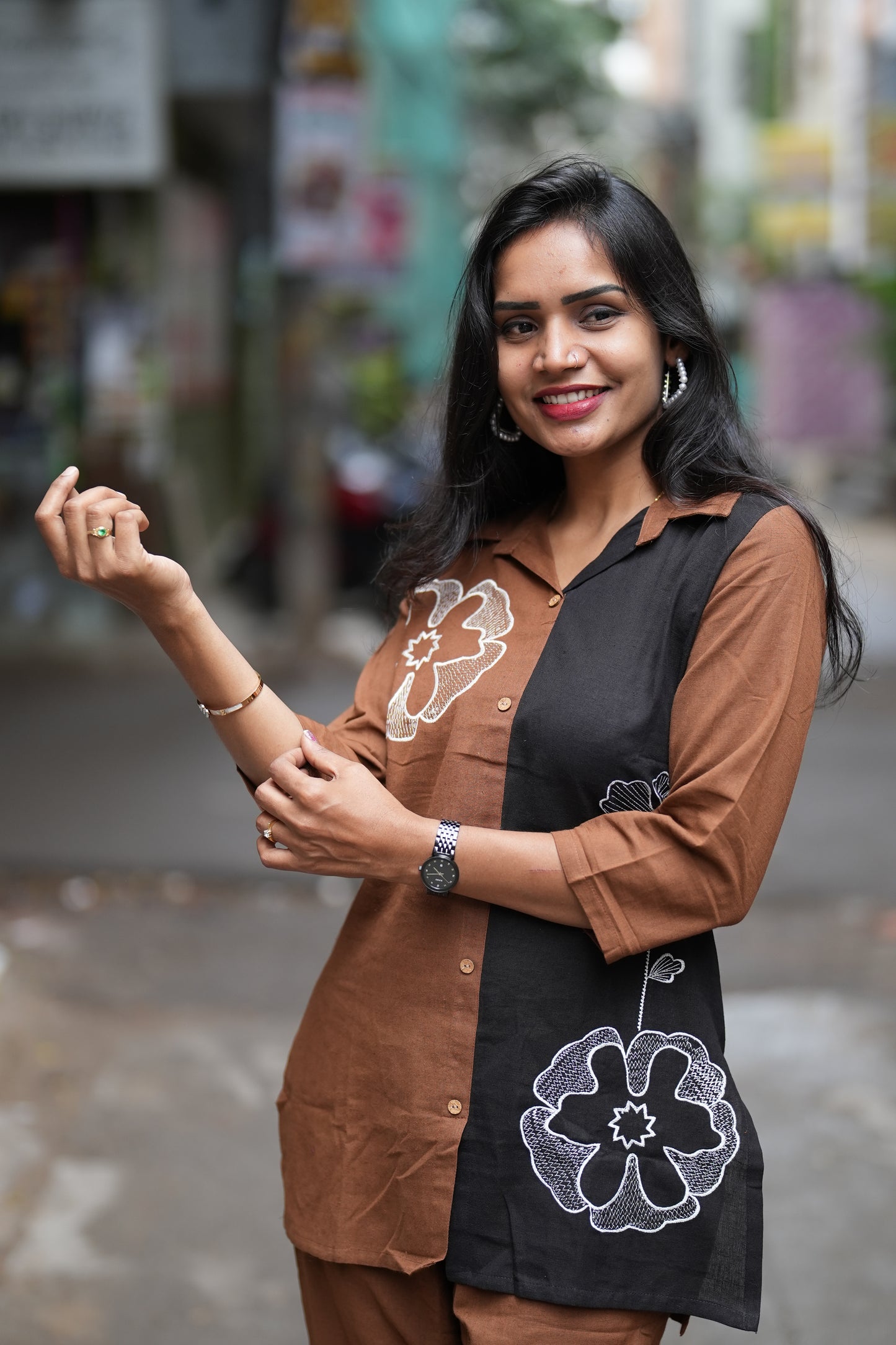 Brown Color Cotton Flex Cord Set