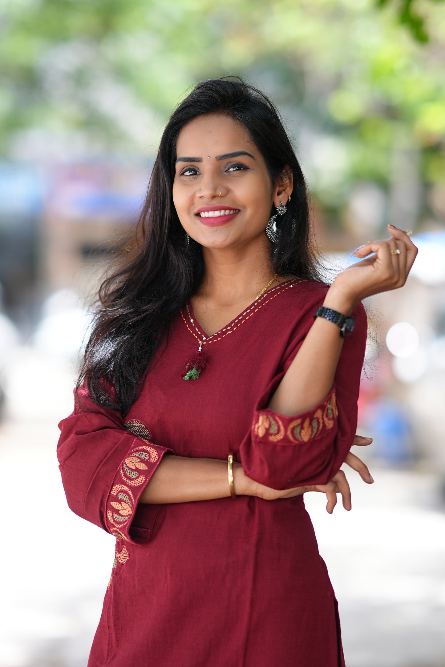 Beautiful Cord Set With Thread Embroidery Work