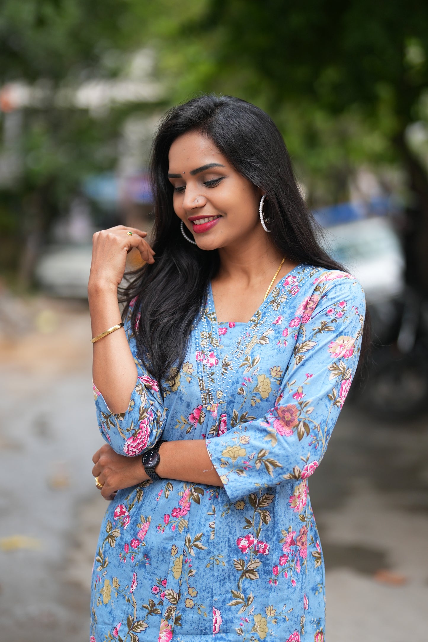 Sky Blue Color Pure Jaipur Cotton Cord Set