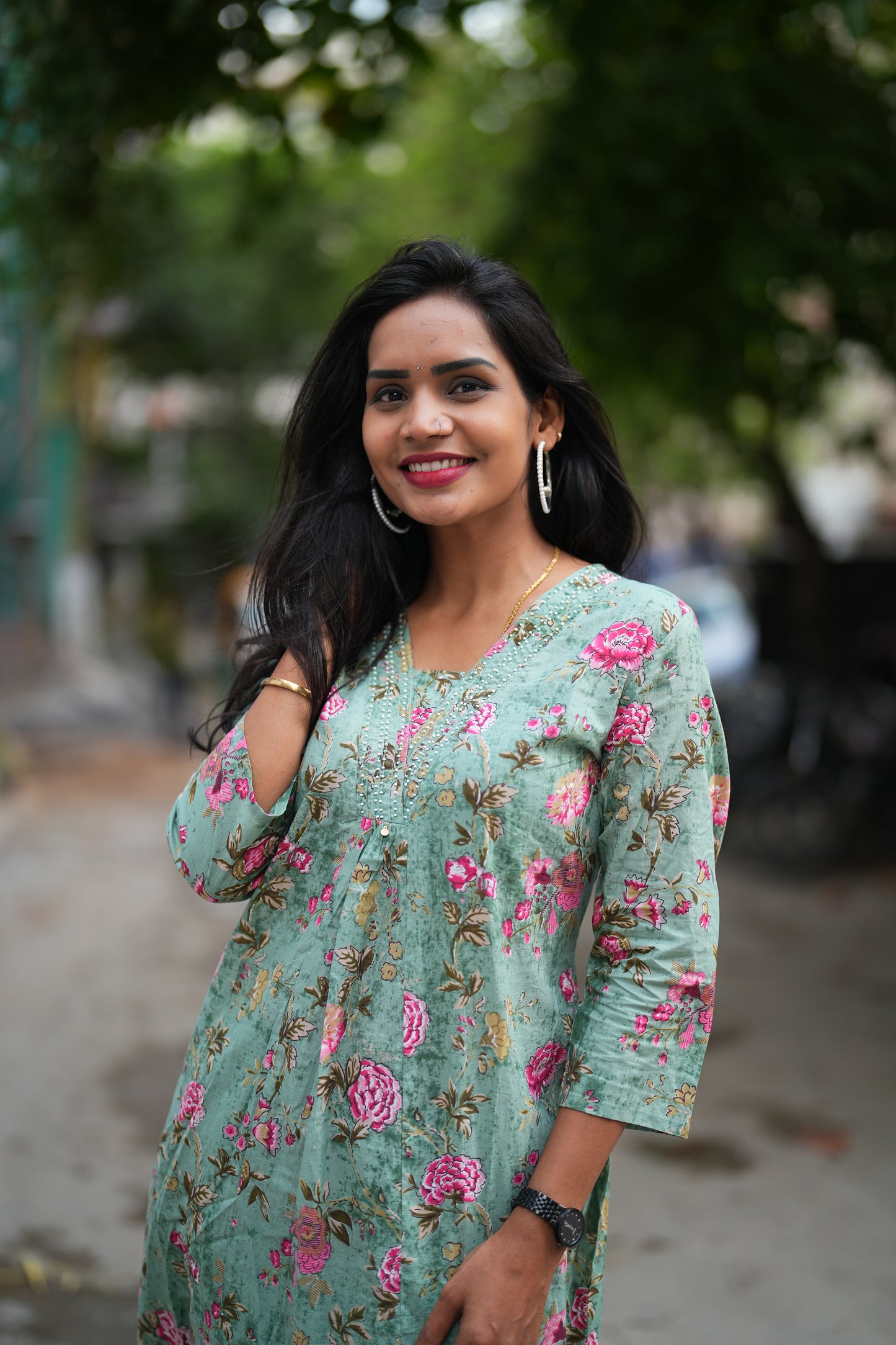 Pista Green Color Pure Jaipur Cotton Cord Set