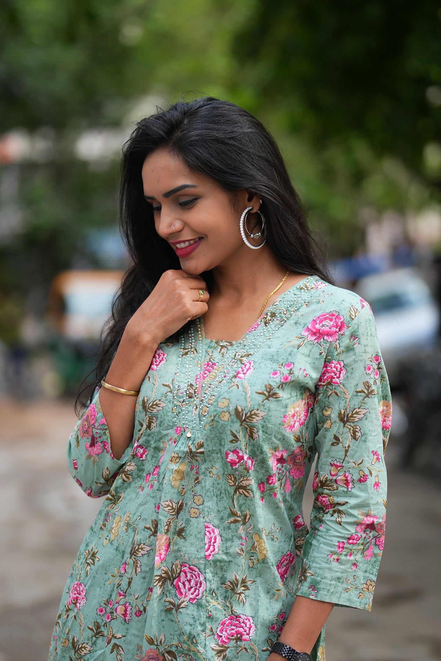 Pista Green Color Pure Jaipur Cotton Cord Set