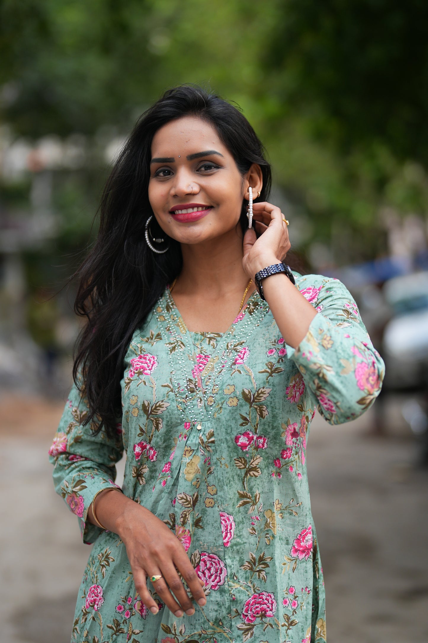 Pista Green Color Pure Jaipur Cotton Cord Set