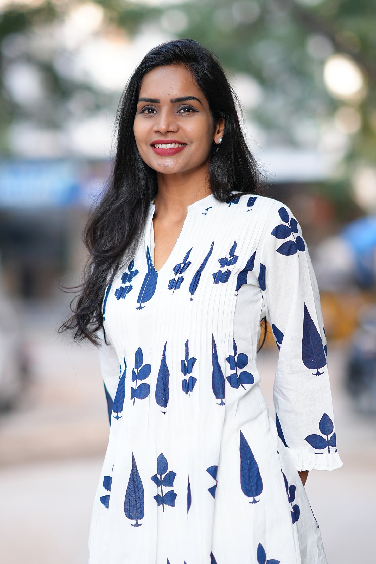 Pure Mul Cotton Cordset With Complete Lining and Stylises Floral Print