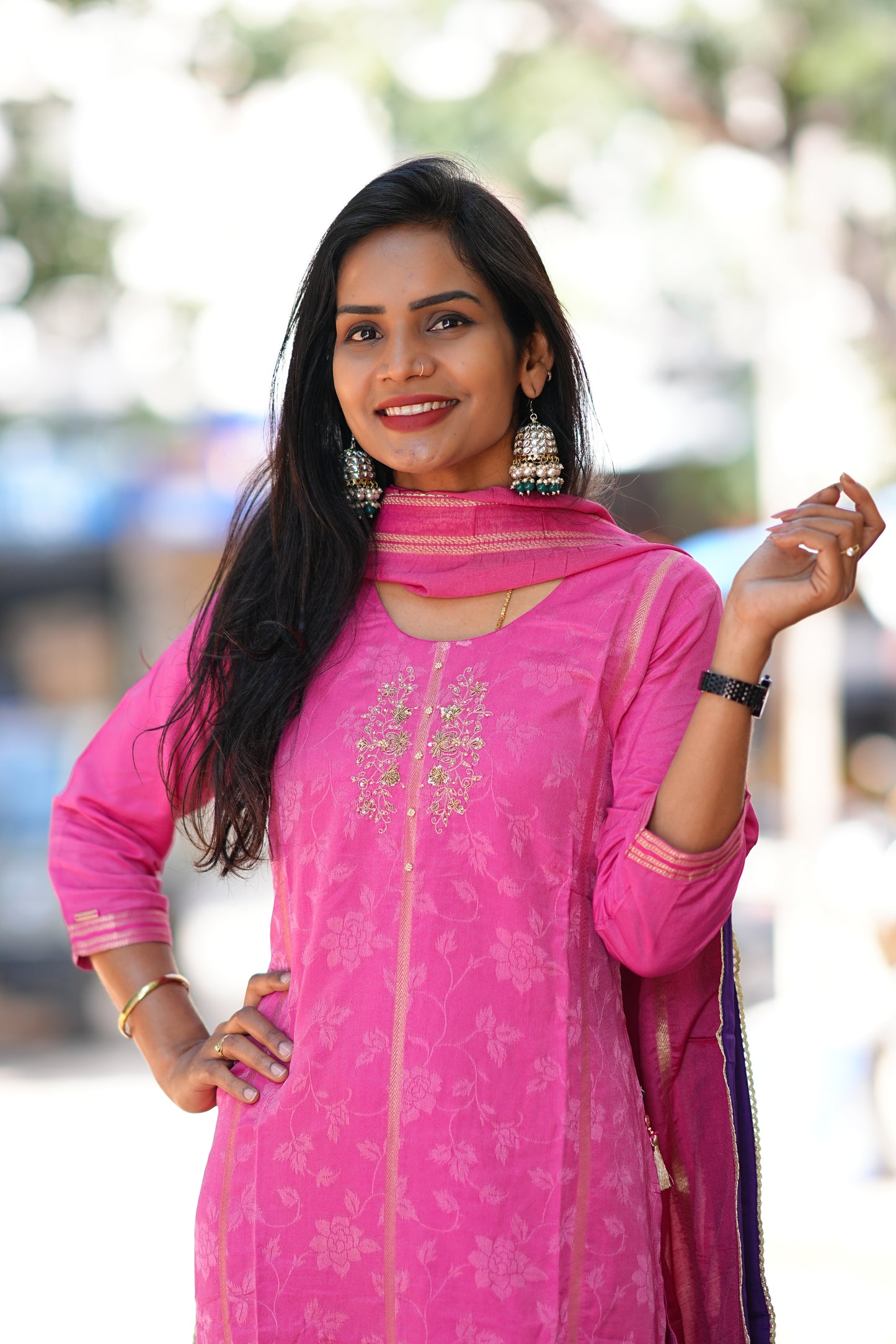 Banarasi Weaving Preium Viscose Fabric Duppata Set