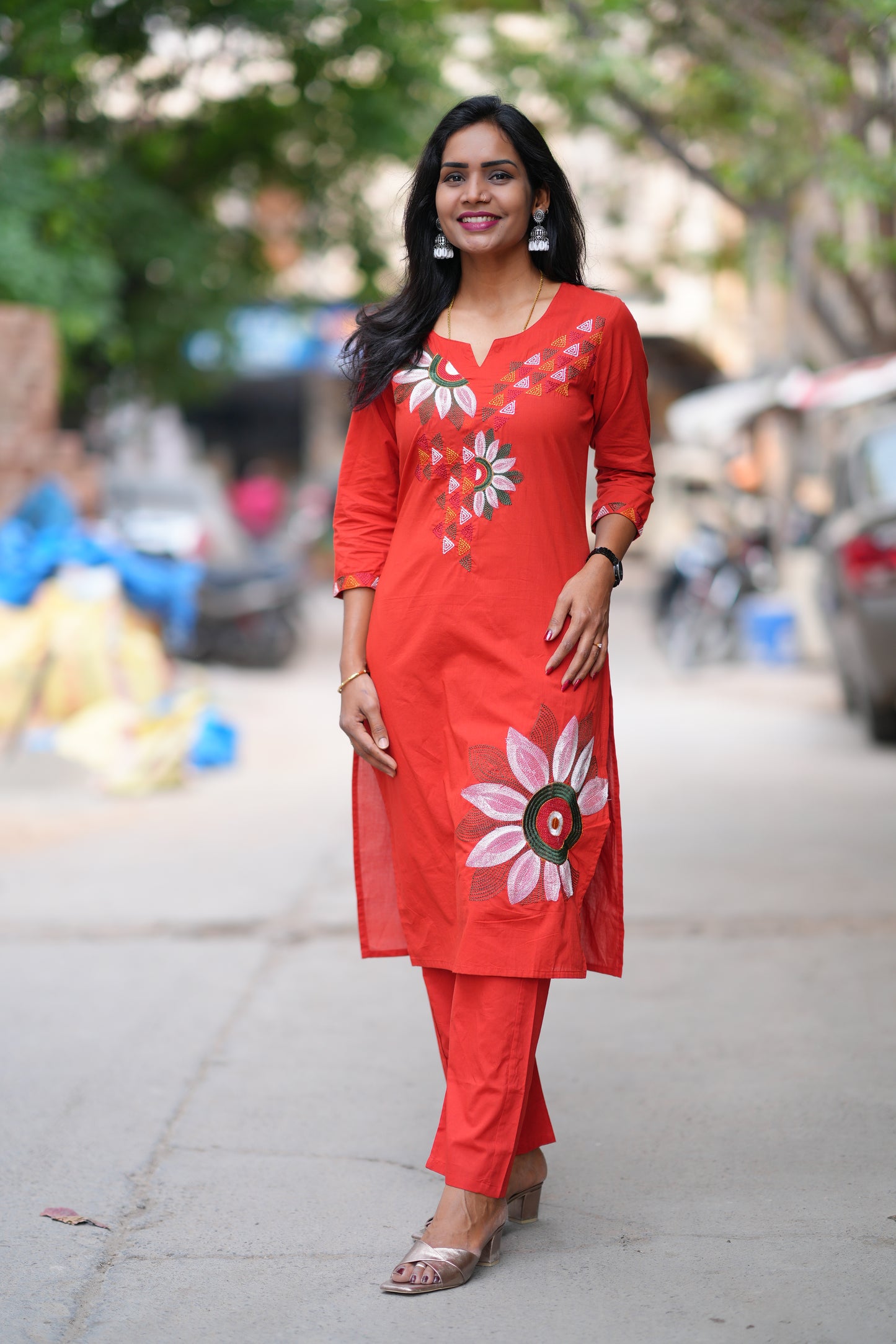 Jaipur Cotton Cordset With Embriodary Work