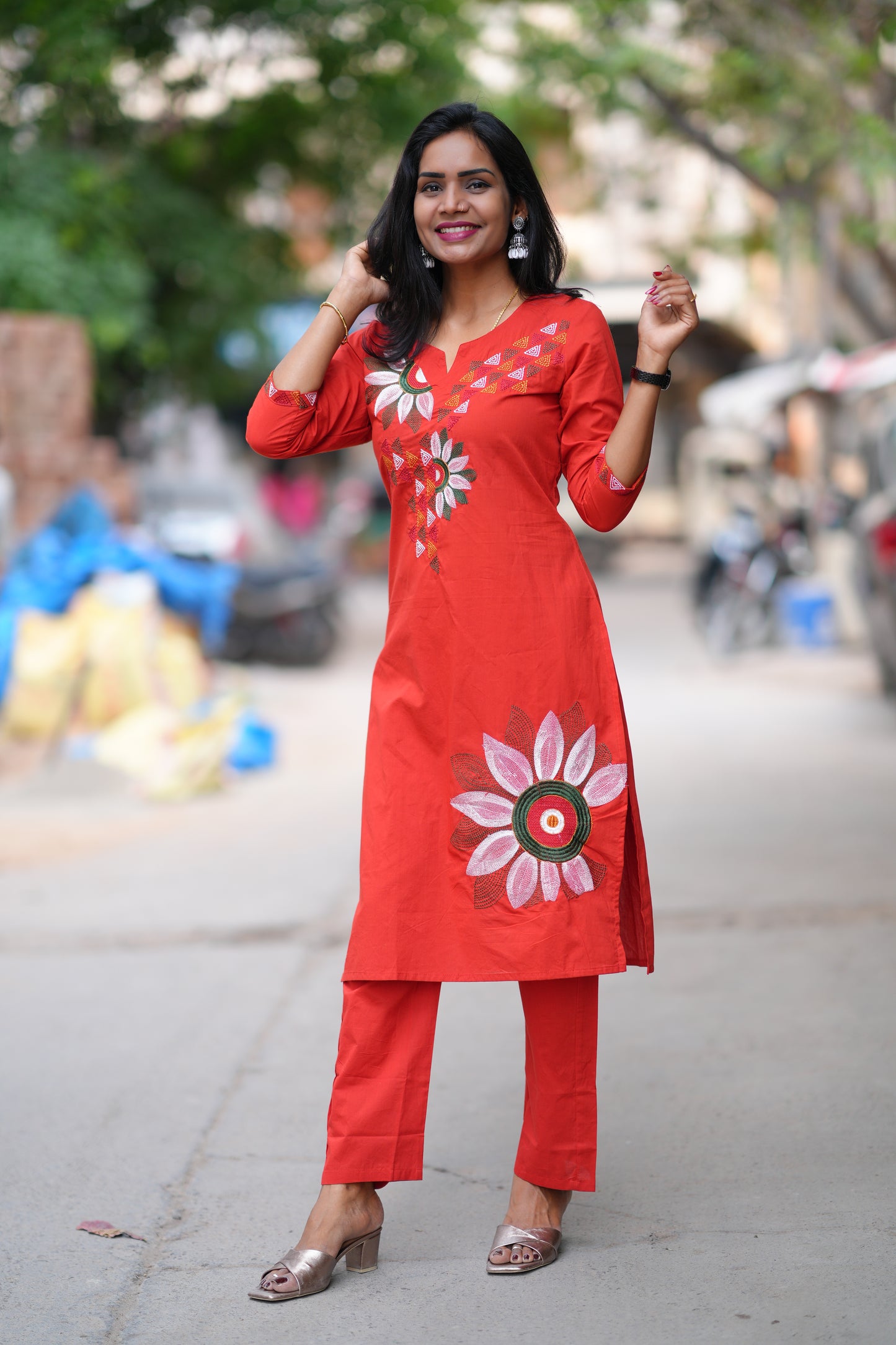 Jaipur Cotton Cordset With Embriodary Work