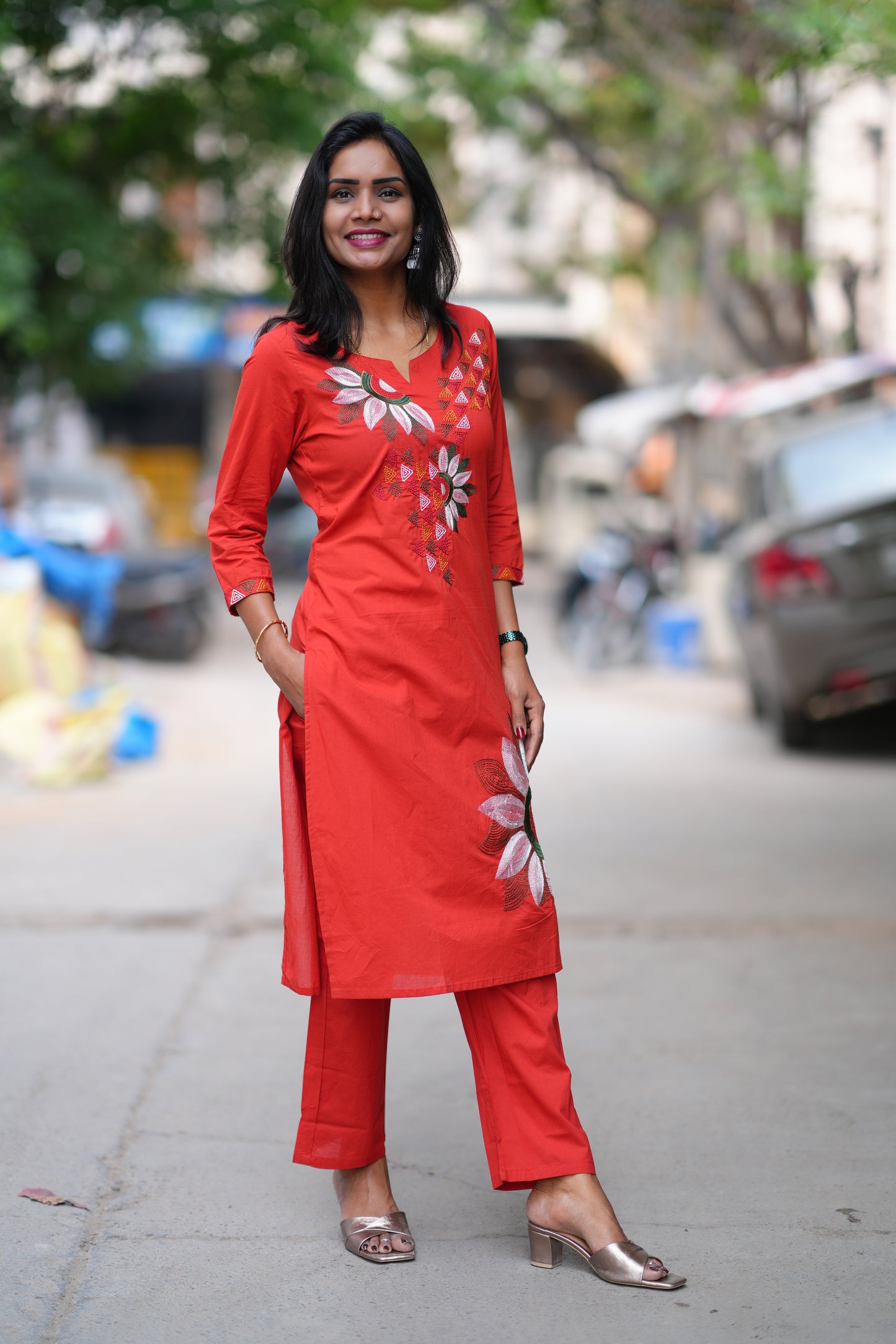 Jaipur Cotton Cordset With Embriodary Work