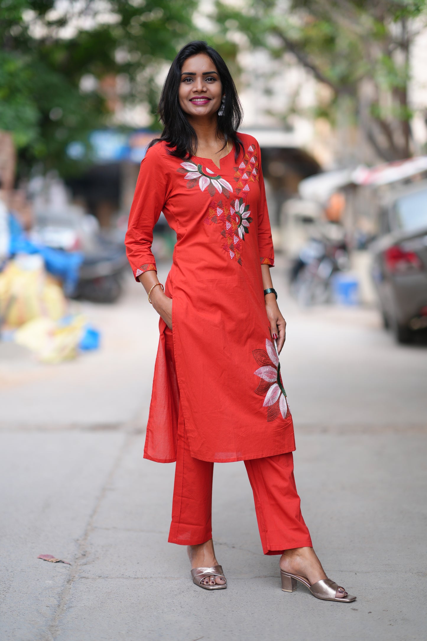 Jaipur Cotton Cordset With Embriodary Work