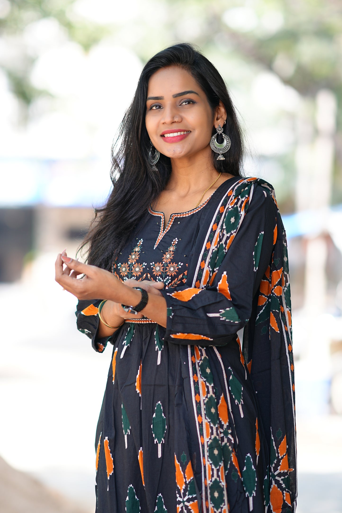 Black Red Combo Jaipur Cotton 3 Piece Set