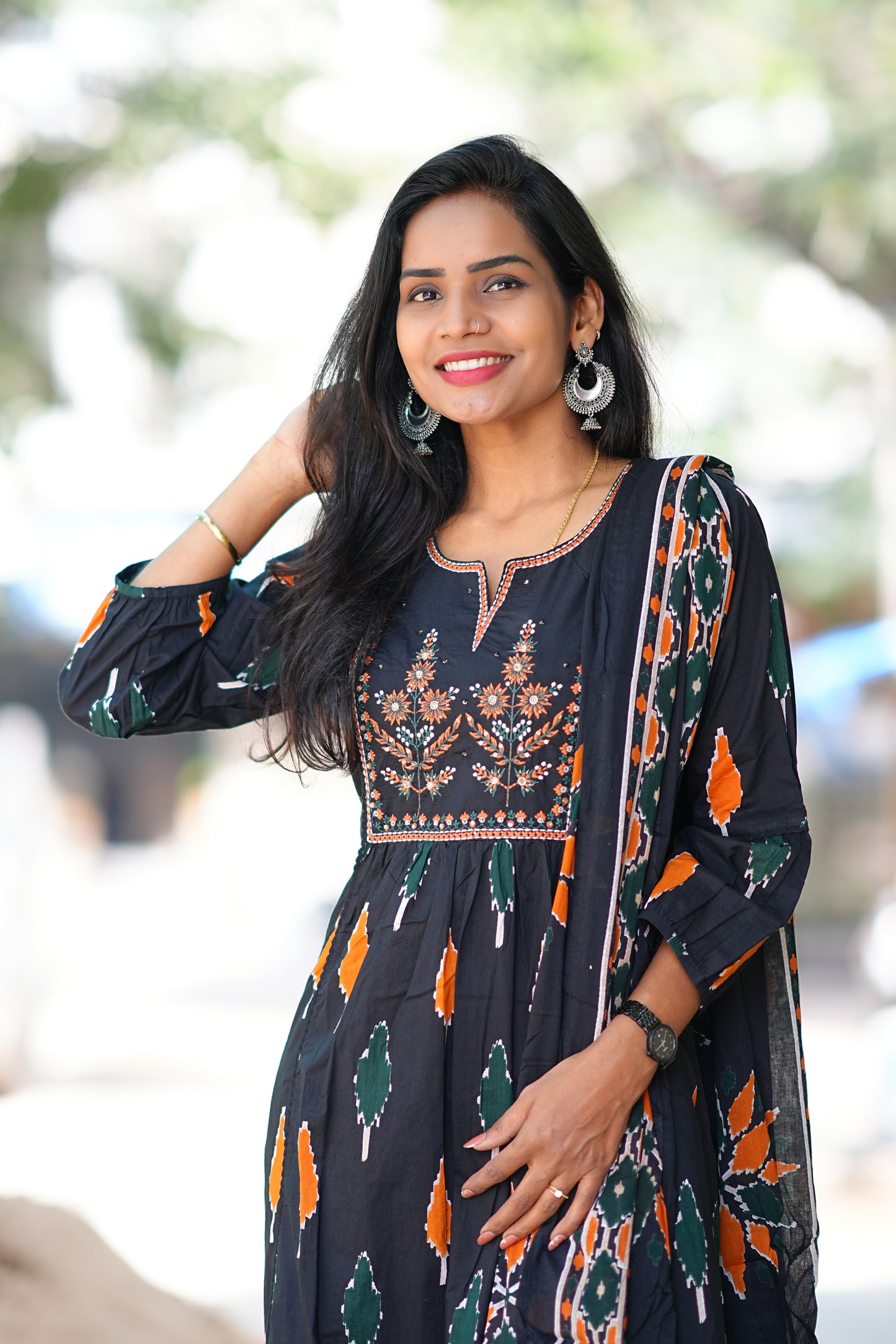 Black Red Combo Jaipur Cotton 3 Piece Set