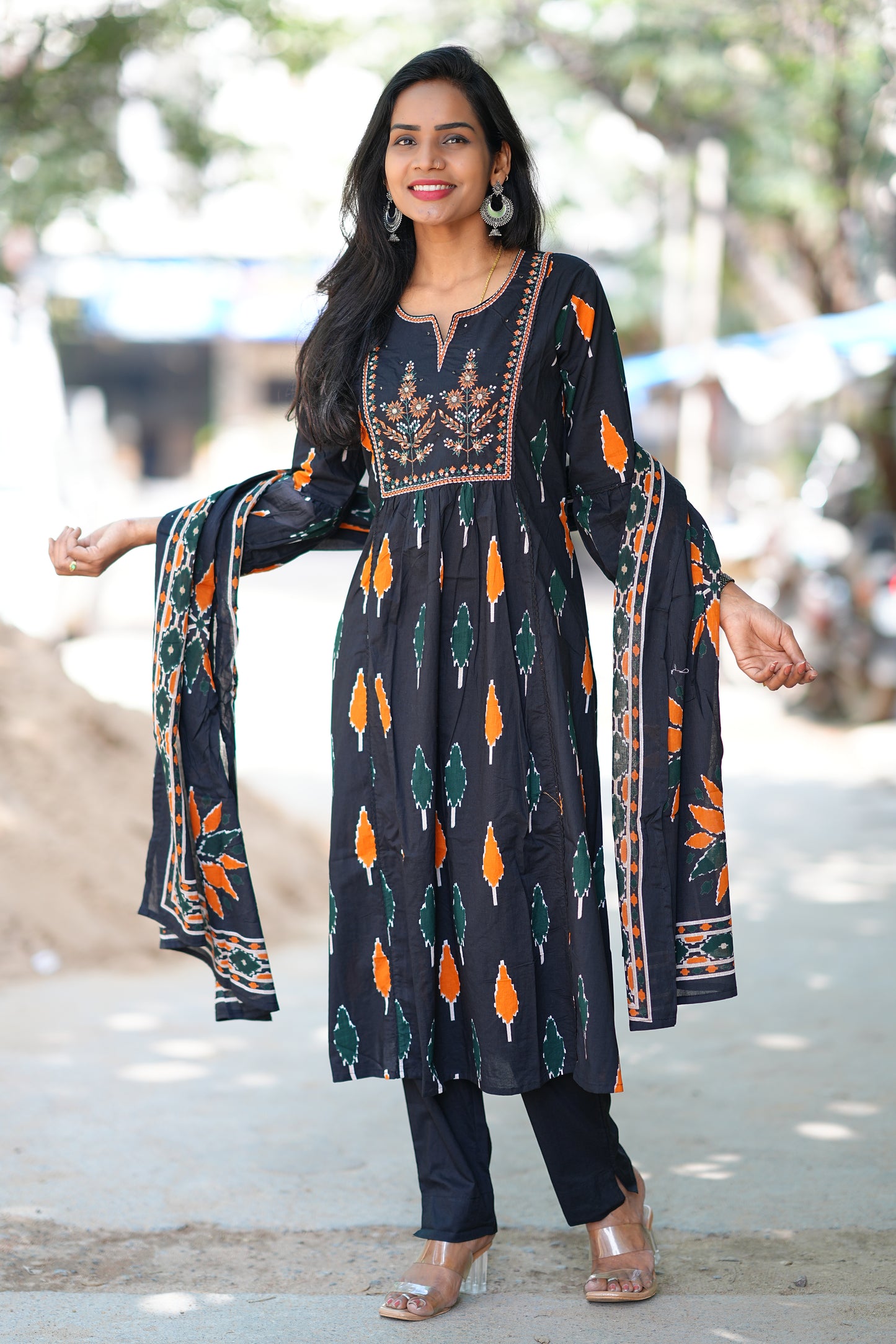 Black Red Combo Jaipur Cotton 3 Piece Set