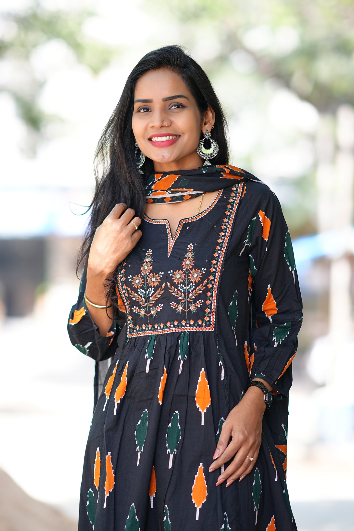Black Red Combo Jaipur Cotton 3 Piece Set