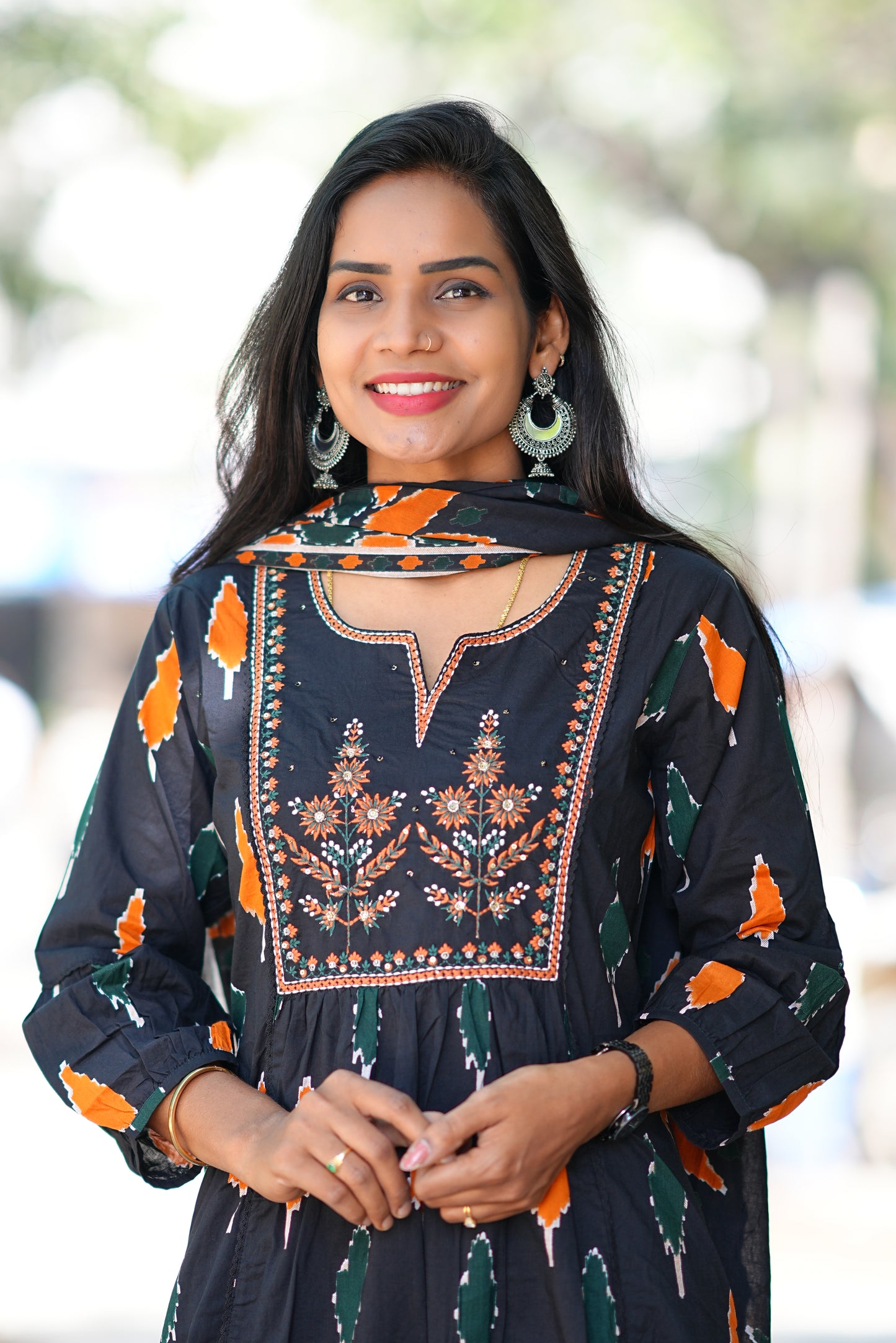 Black Red Combo Jaipur Cotton 3 Piece Set