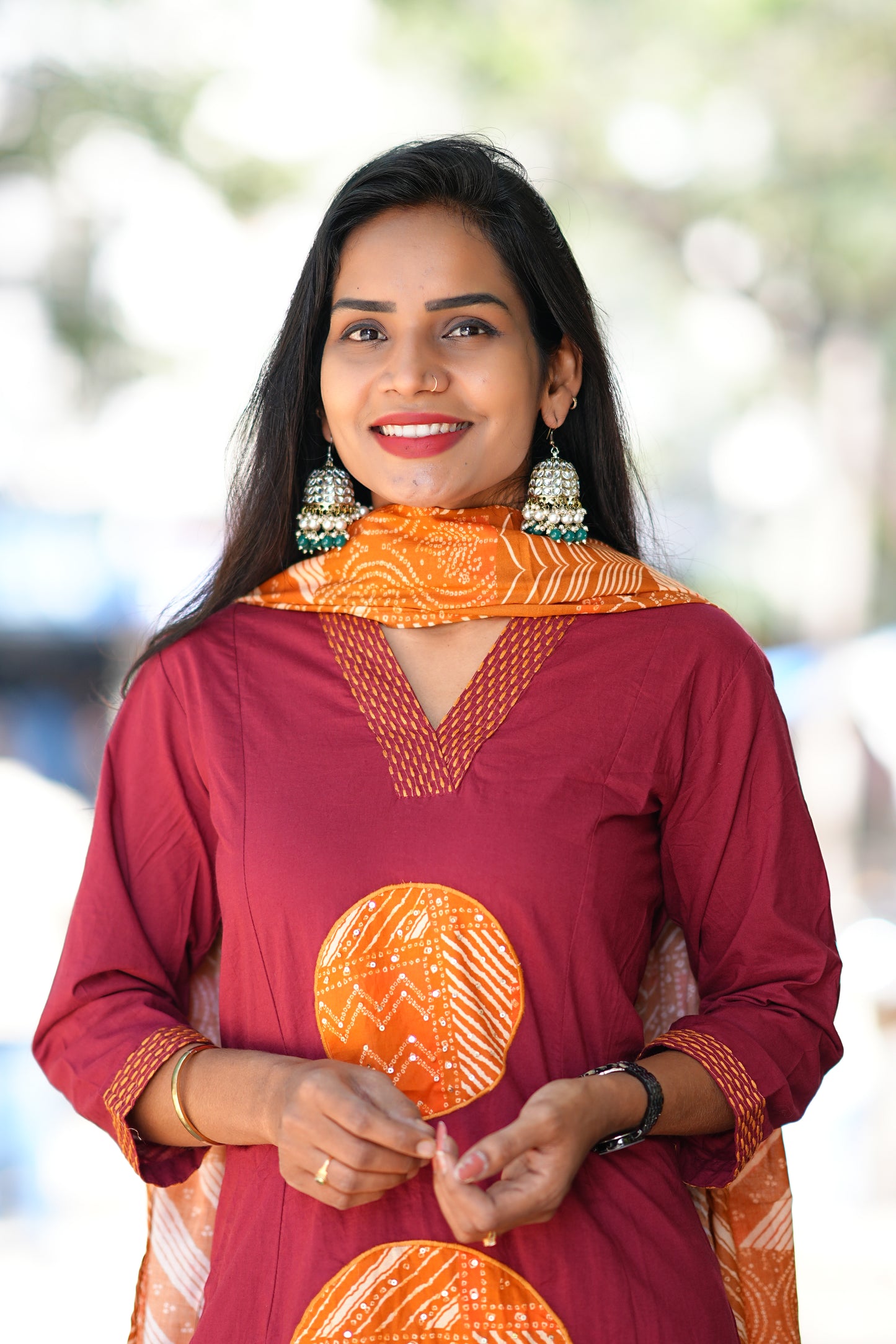 Multi Color Jaipur Cotton Duppata Set