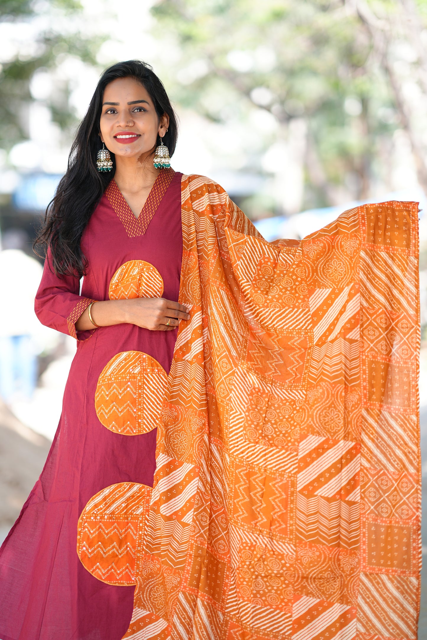Multi Color Jaipur Cotton Duppata Set