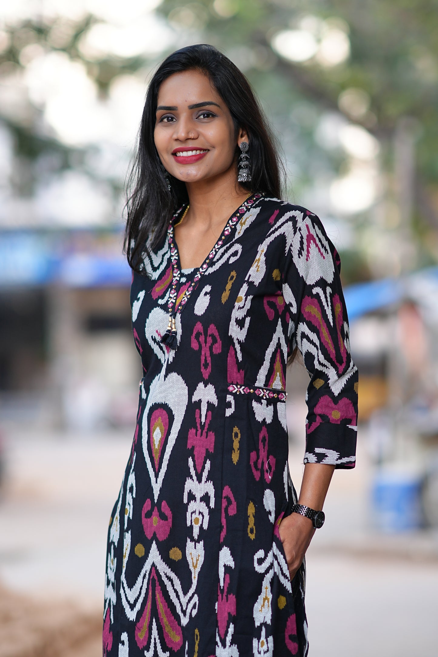 Jaipur Cotton Ikkat Print Cordset