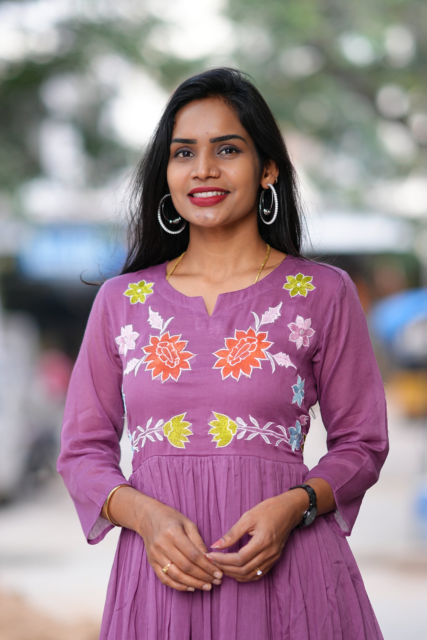 Designer Mul cotton Frock With Complete Lining