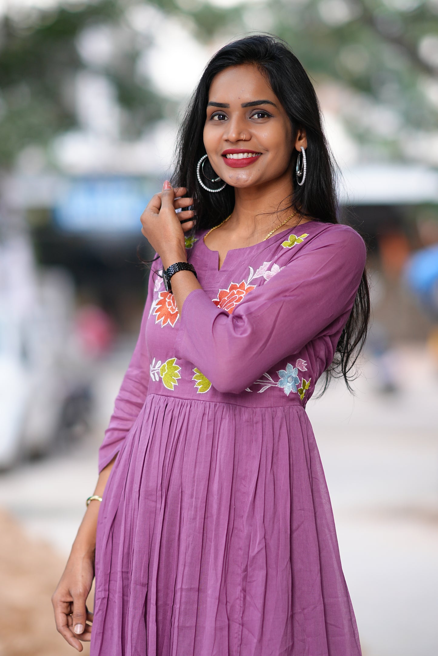 Designer Mul cotton Frock With Complete Lining