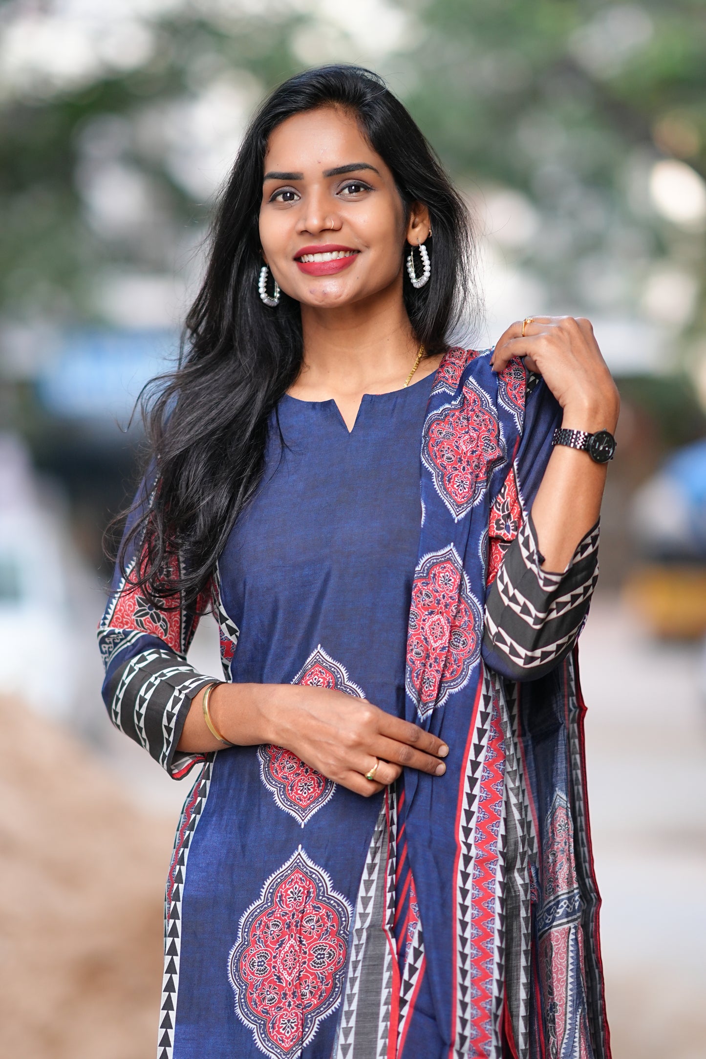 Soft Muslin Jaipur Digital Print 3 Piece Set