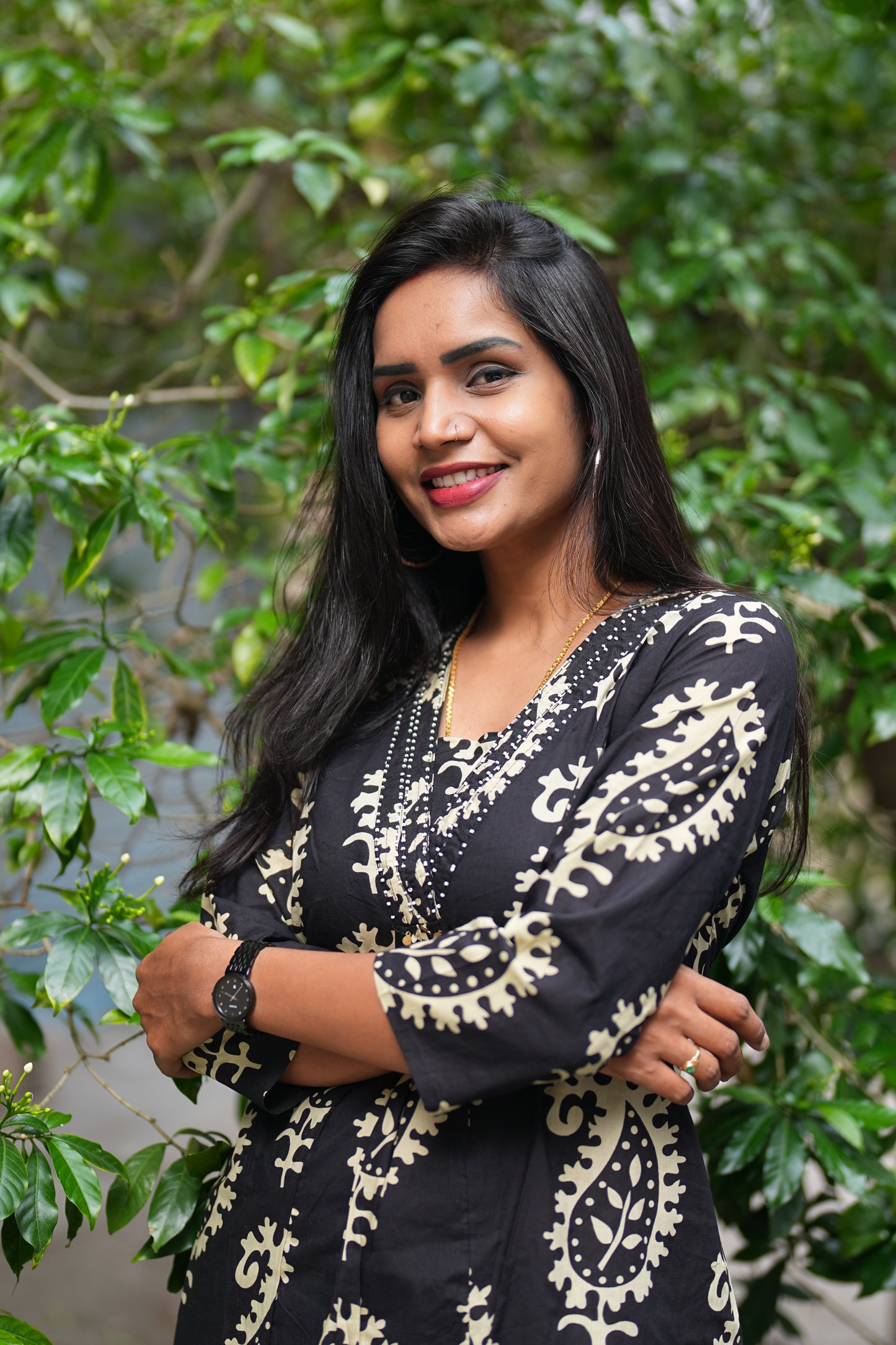 Black Color Pure Cotton Designer Cord Set